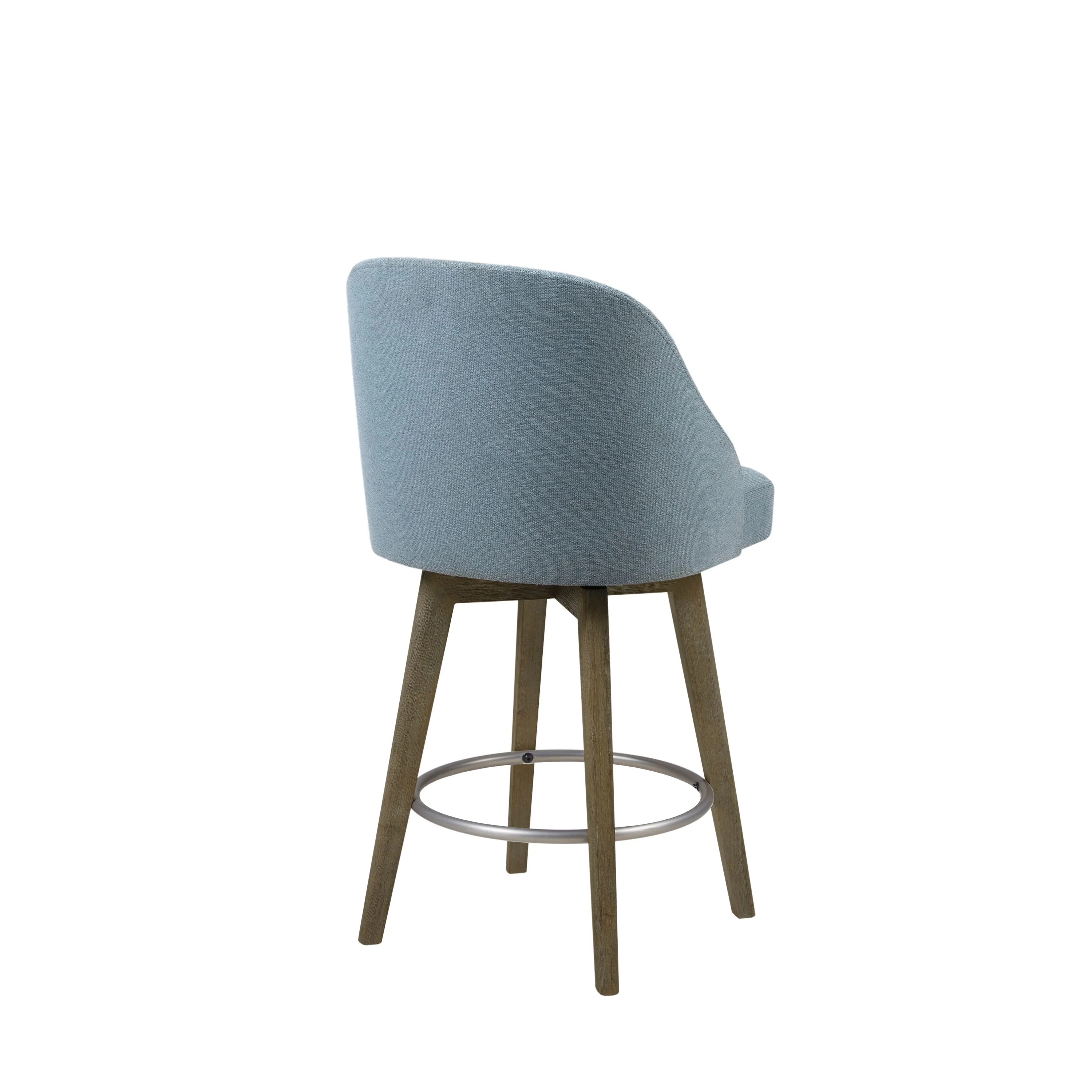 Pearce Swivel Upholstered Counter Stool (25.75'') with Solid Wood Legs & Metal Footrest - Image 59