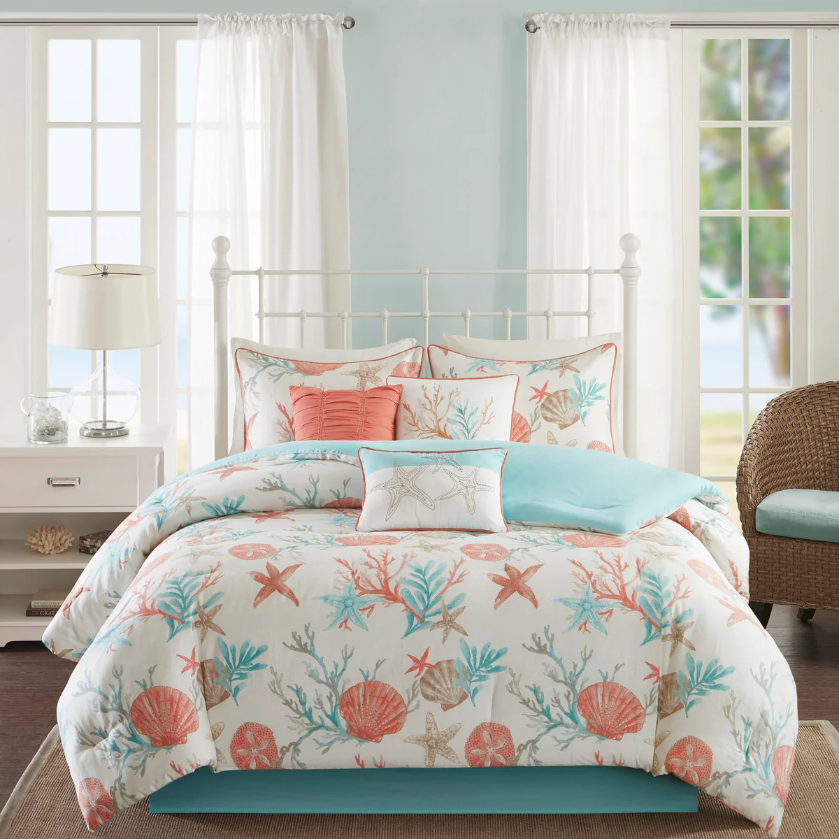Pebble Beach 7-Piece Cotton Sateen Comforter Set
