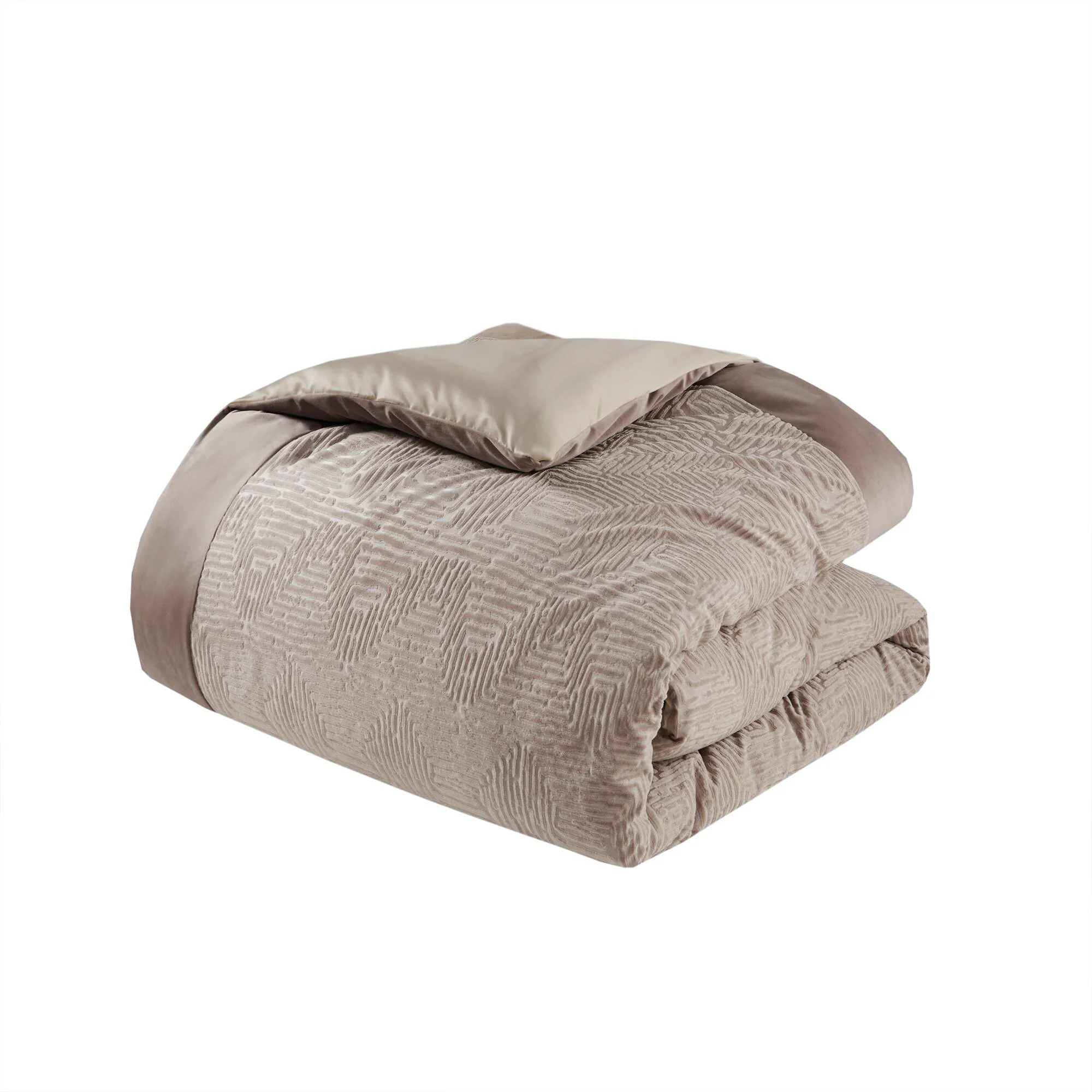 Pescal Oversized Velvet Comforter Set with Euro Shams and Throw Pillows - Image 8