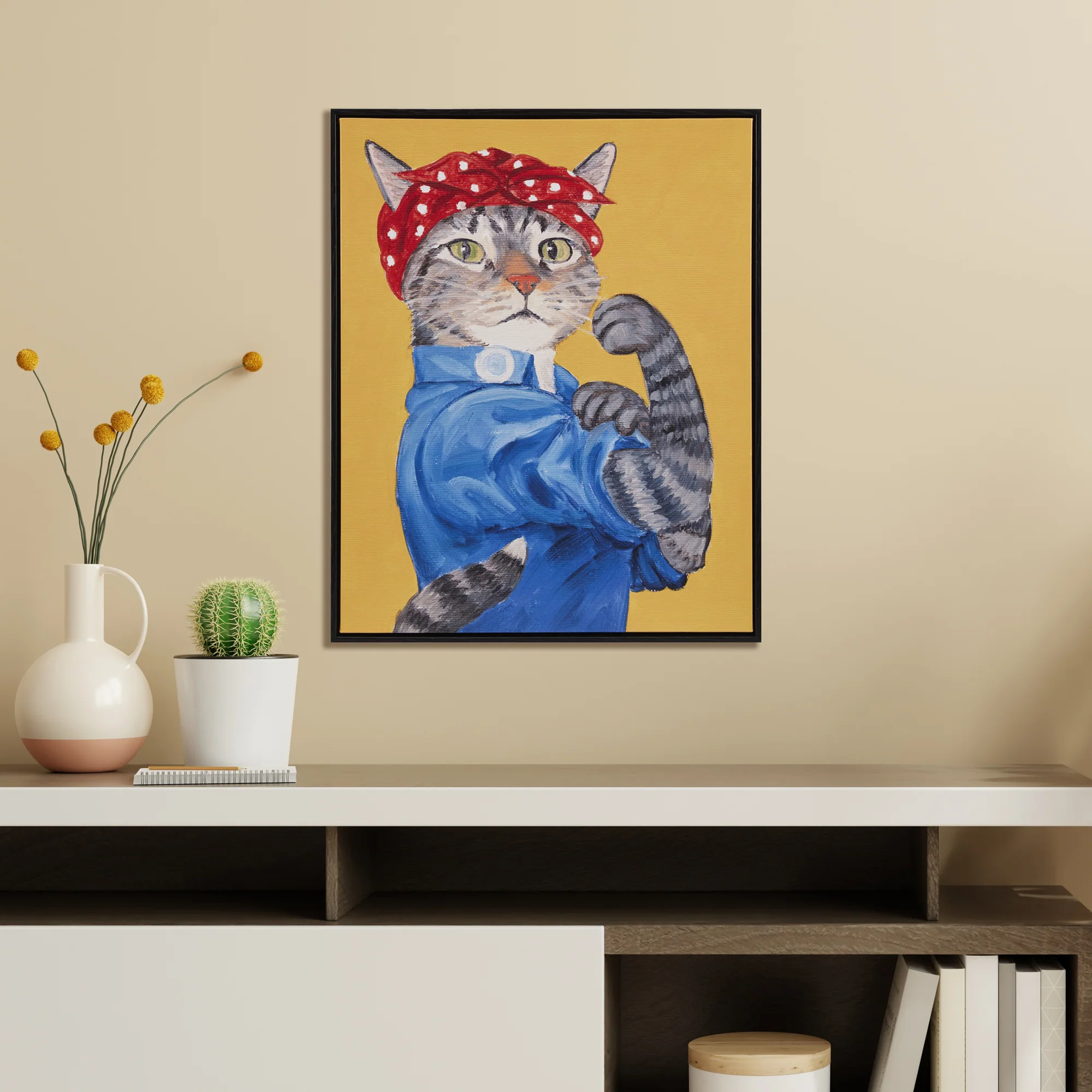 Pet Portrait Captain's Guard Pug Framed Canvas Wall Art - Image 28