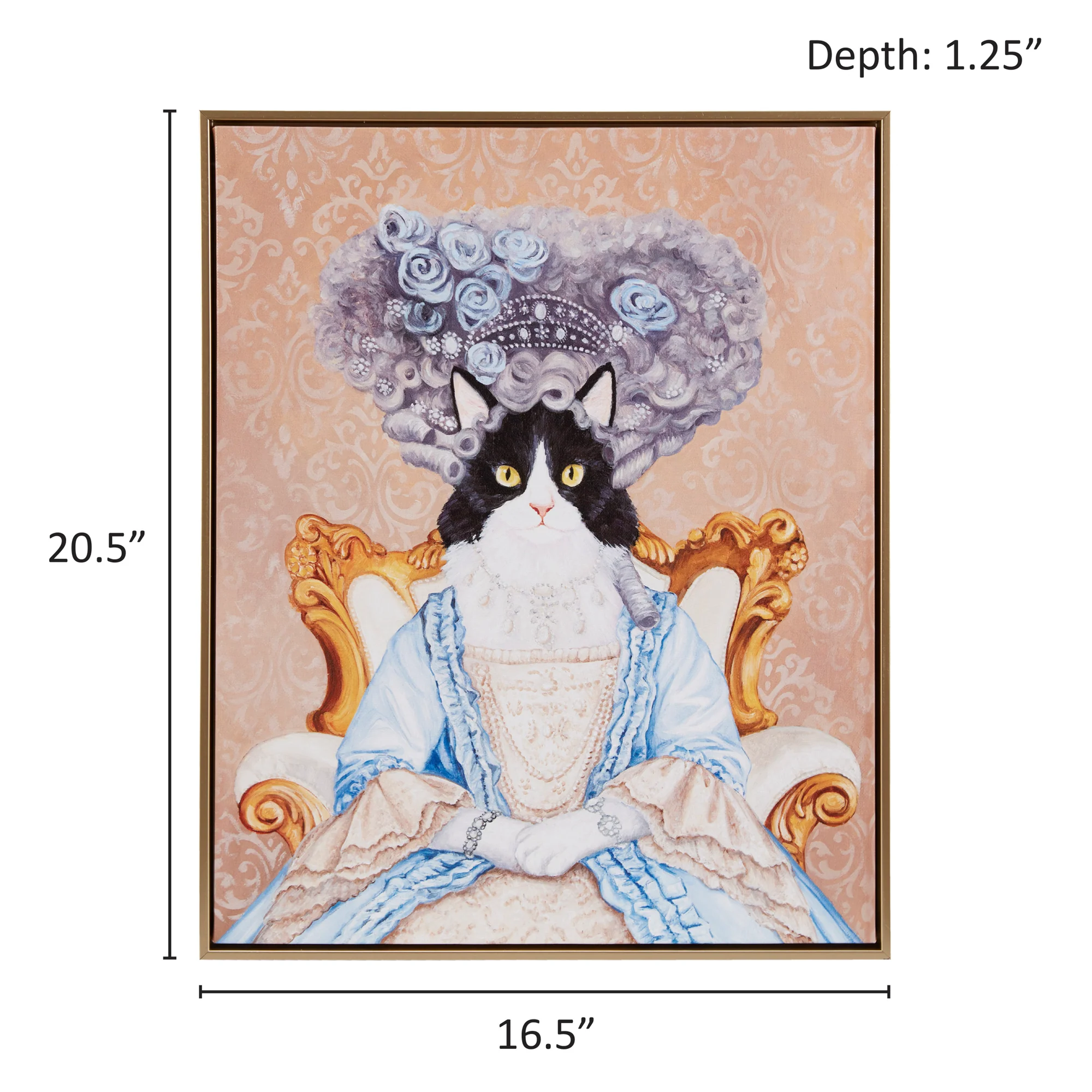 Pet Portrait Captain's Guard Pug Framed Canvas Wall Art - Image 42
