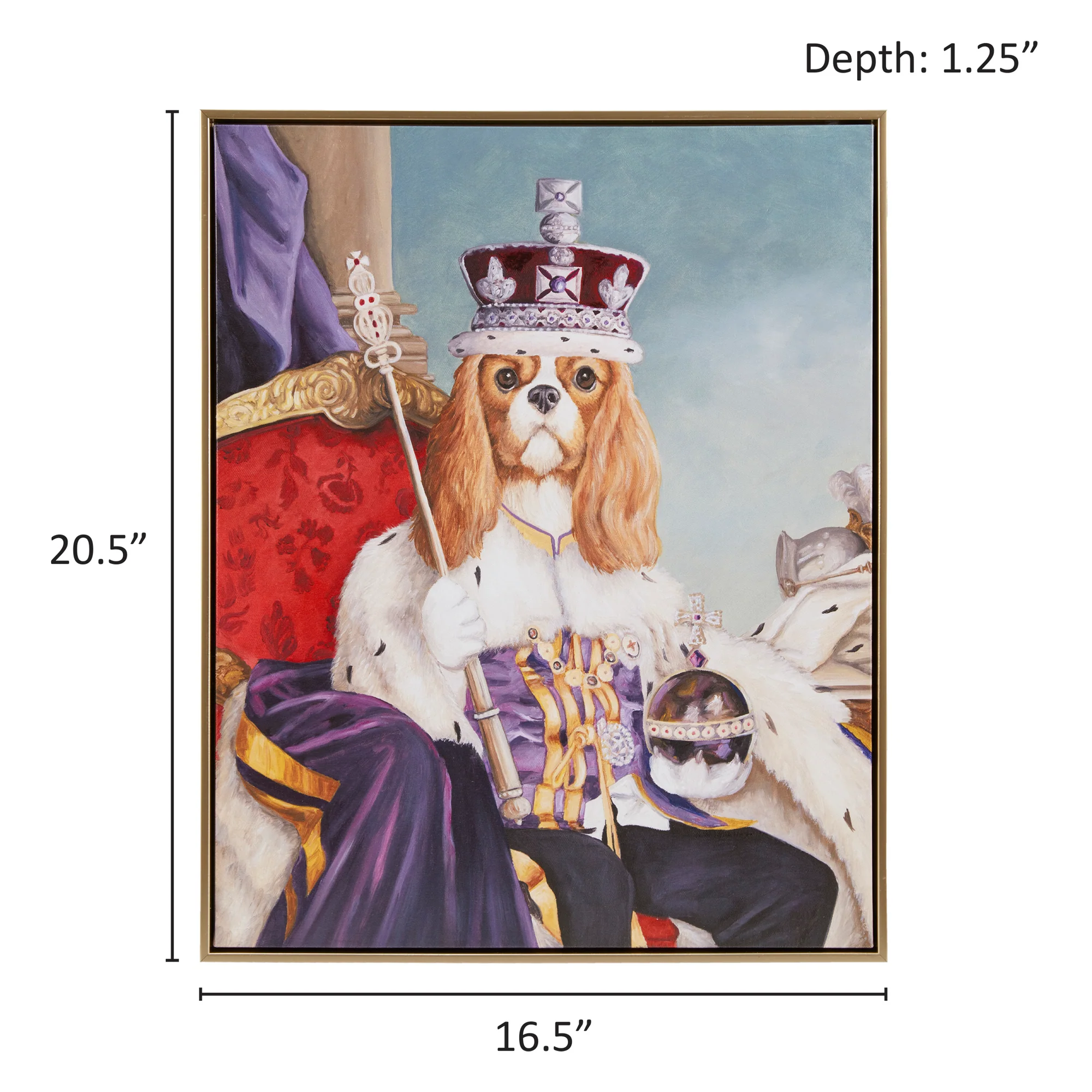 Pet Portrait Captain's Guard Pug Framed Canvas Wall Art - Image 46