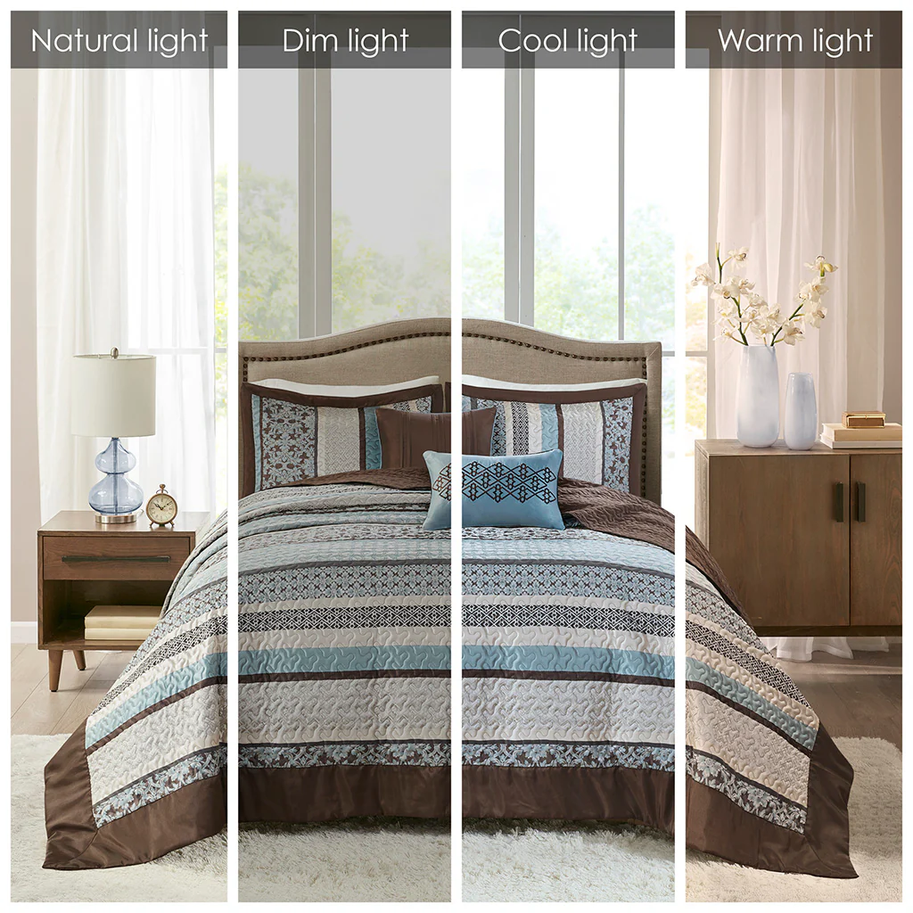 Princeton 5-Piece Reversible Jacquard Bedspread Set - Image 30
