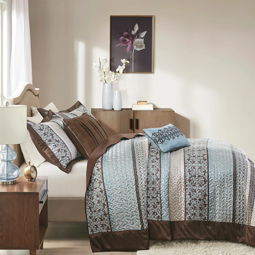 Princeton 5-Piece Reversible Jacquard Bedspread Set - Image 9