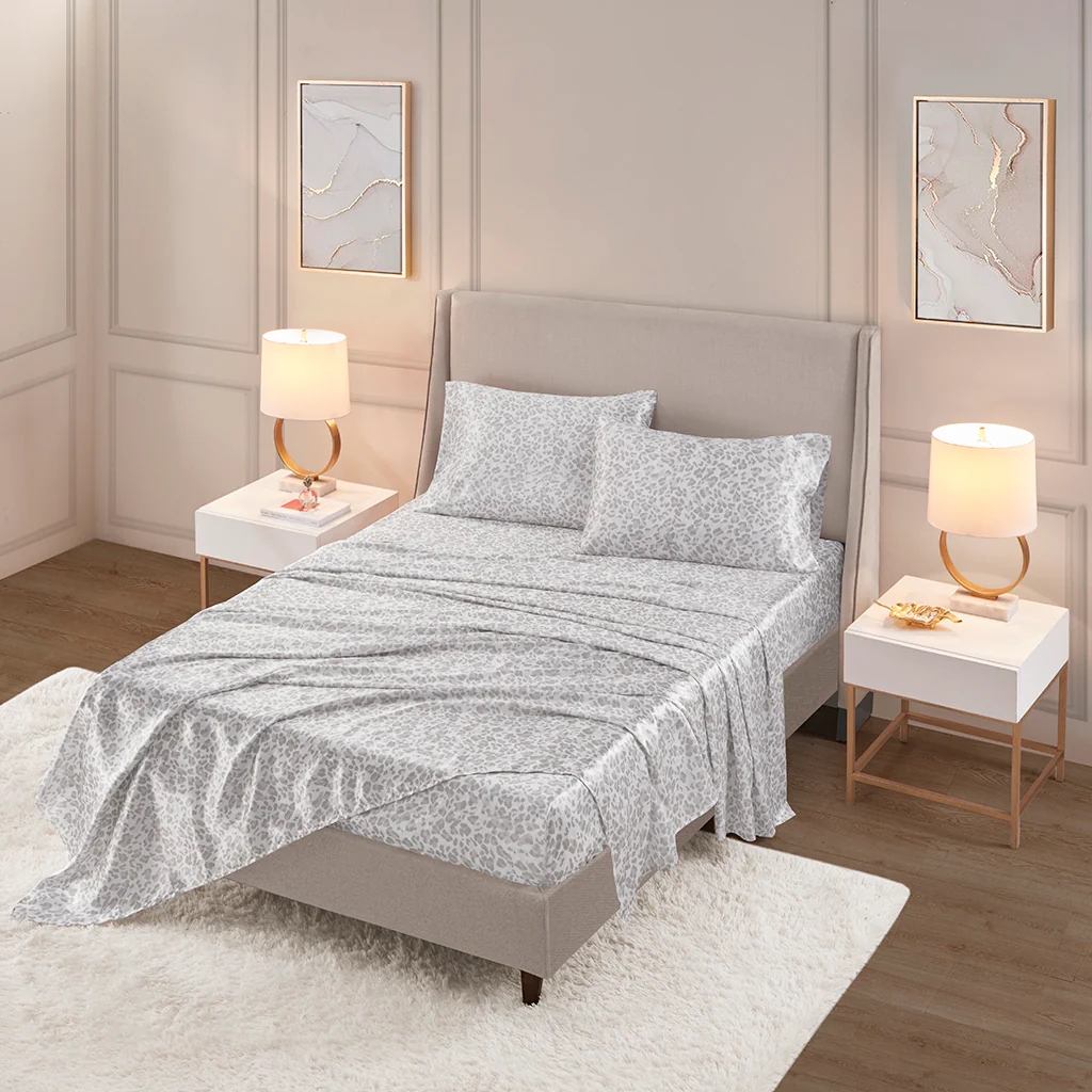 Printed Satin Sheet Set - Image 11