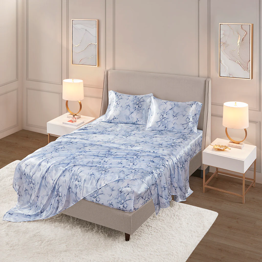 Printed Satin Sheet Set - Image 12