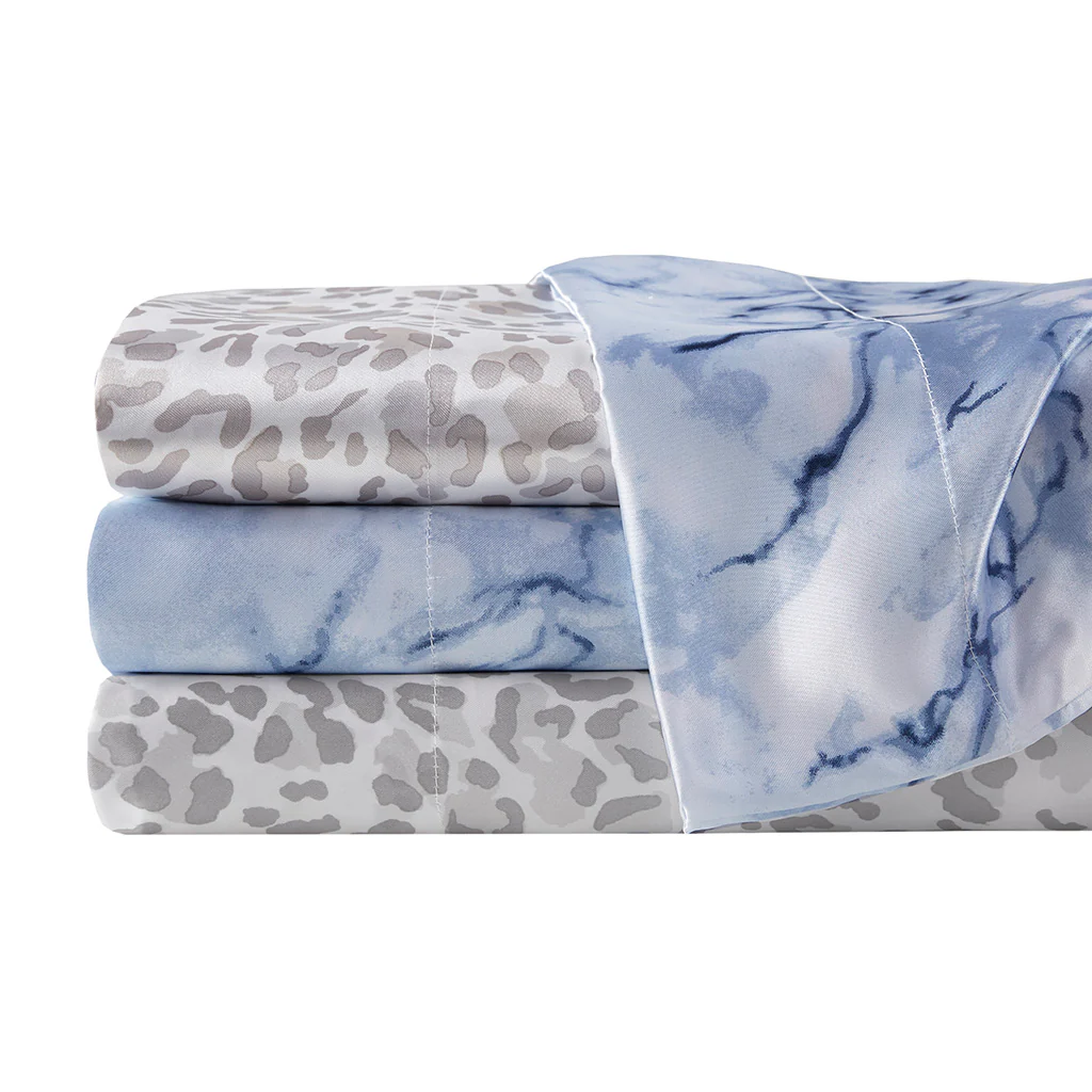 Printed Satin Sheet Set - Image 43
