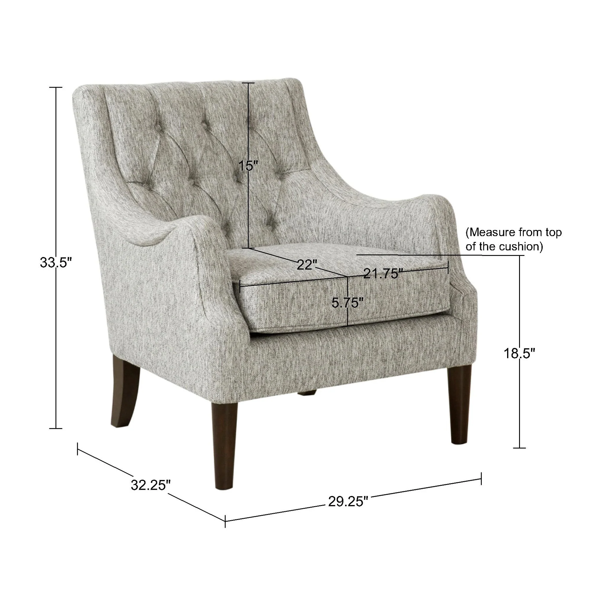 Qwen Button Tufted Accent Chair - Image 34
