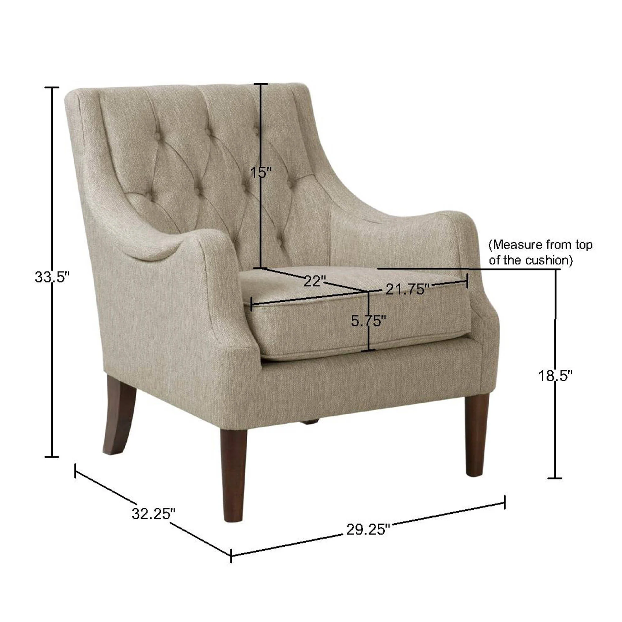 Qwen Button Tufted Accent Chair - Image 36