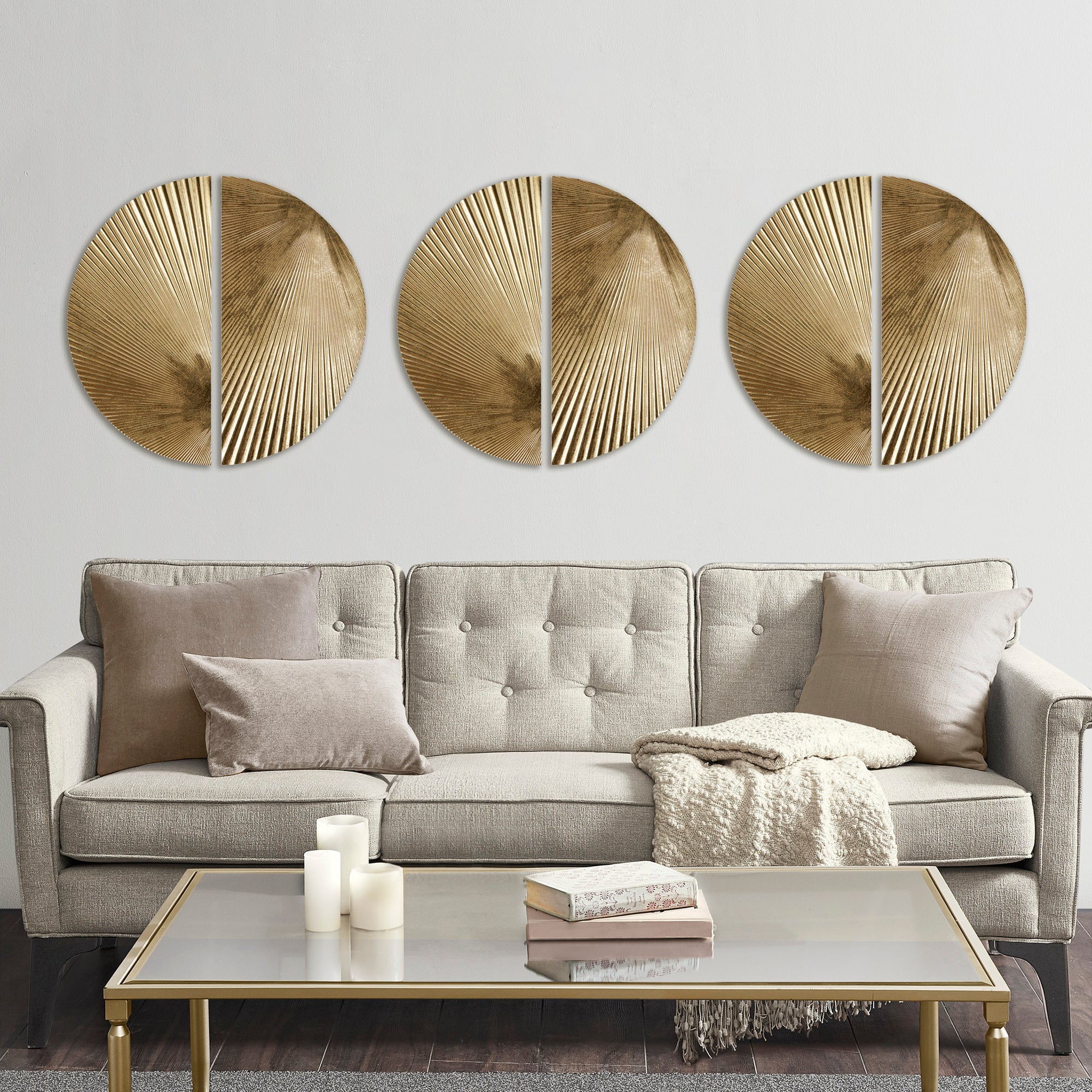 Radiant Half-moon 2-Piece Metal Wall Decor Set - Image 2
