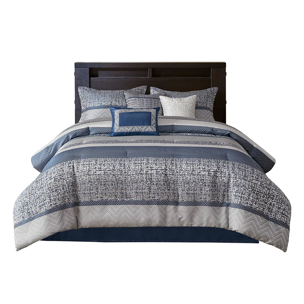Rhapsody 7-Piece Jacquard Comforter Set - Image 4