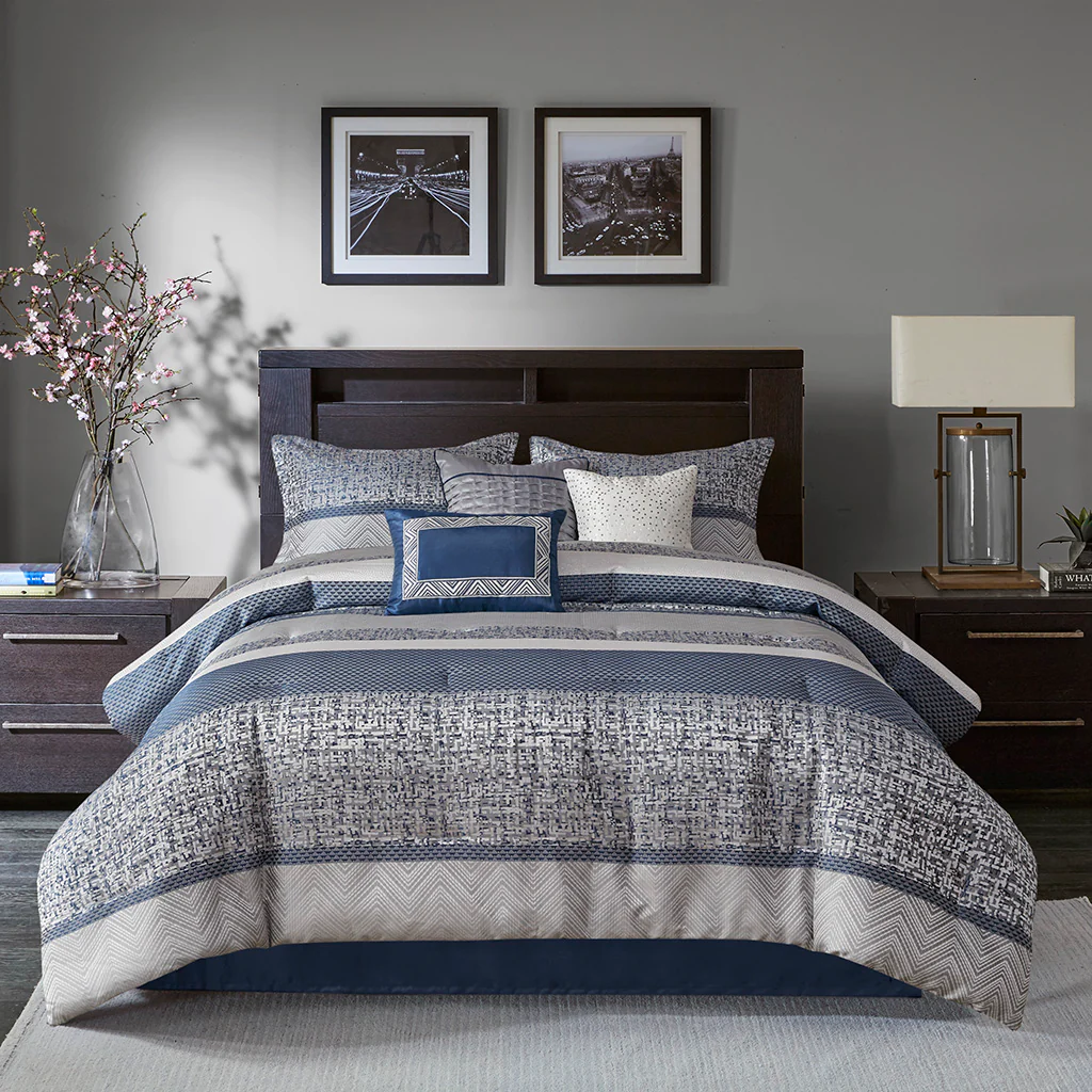 Rhapsody 7-Piece Jacquard Comforter Set - Image 7