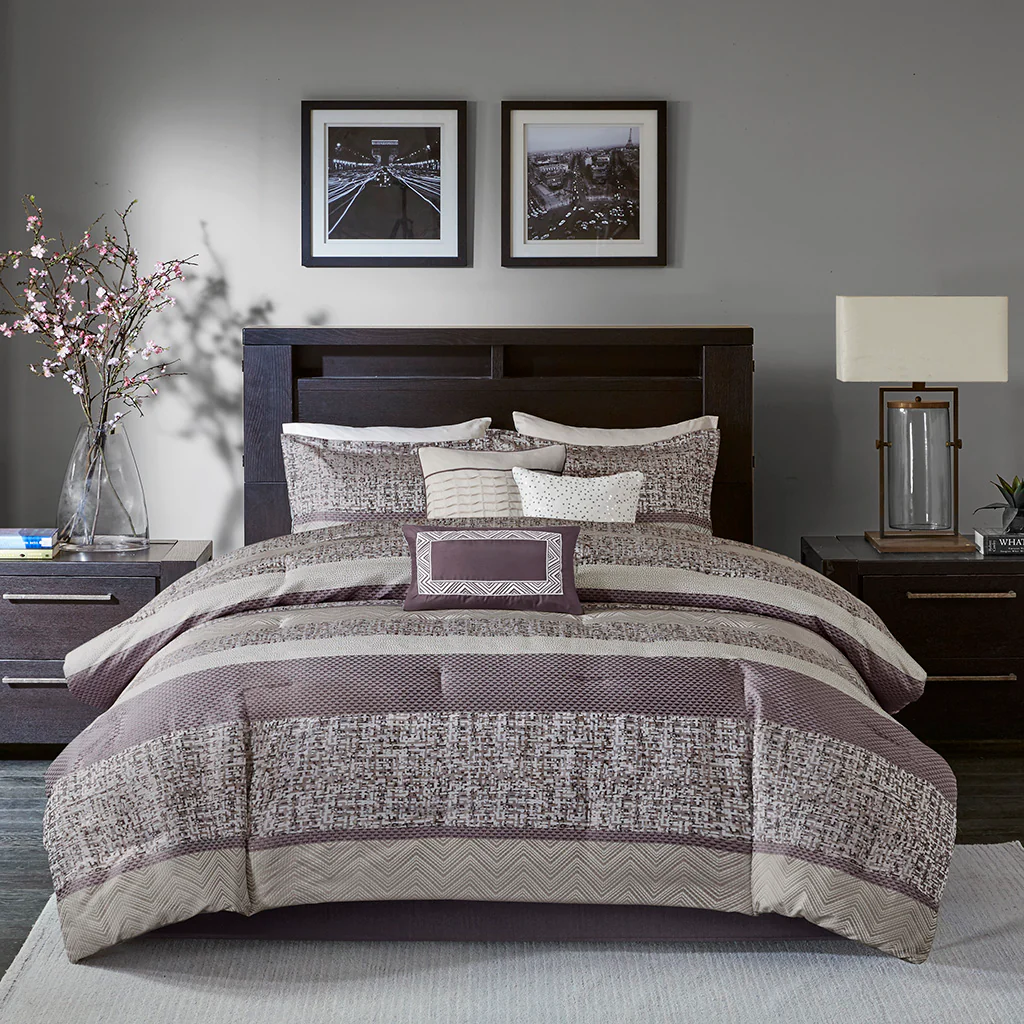 Rhapsody 7-Piece Jacquard Comforter Set - Image 8
