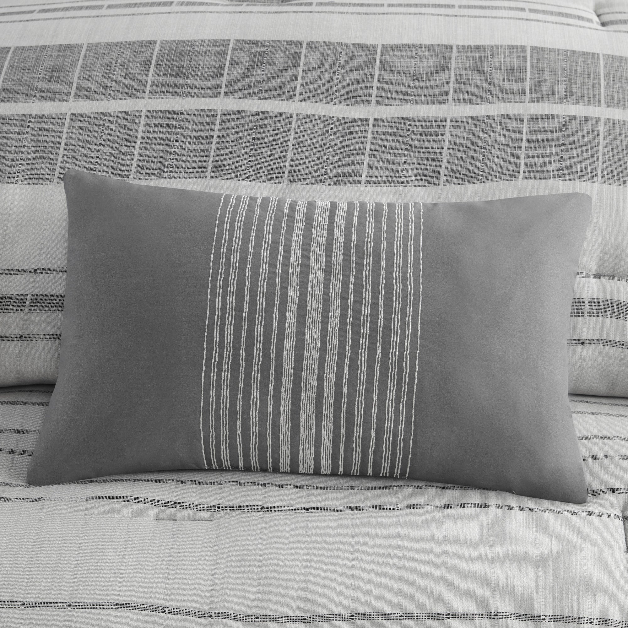 Rhodes 4-Piece Stripe Comforter Set with Throw Pillow - Image 5