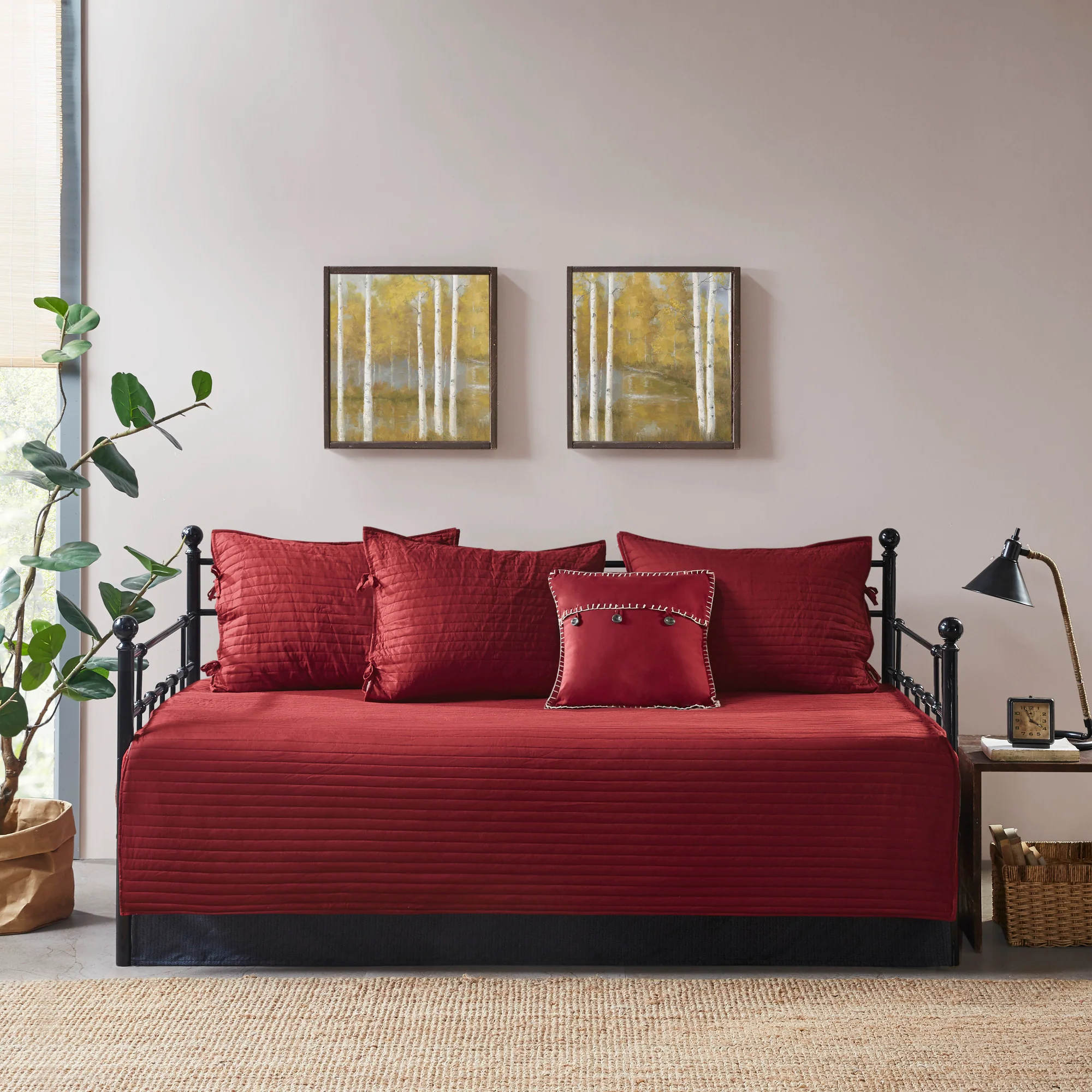 Ridge 6-Piece Reversible Plaid Daybed Cover Set - Image 4