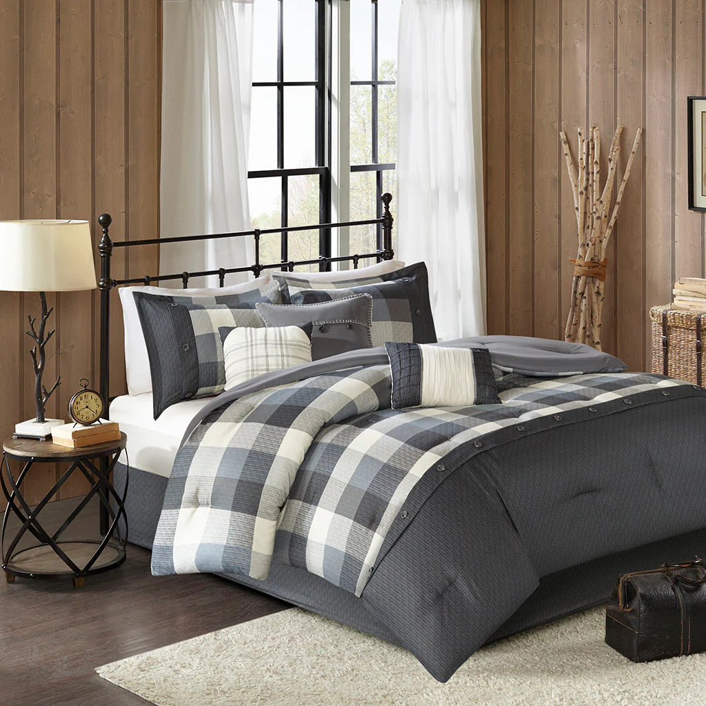 Ridge 7-Piece Herringbone Comforter Set - Image 3