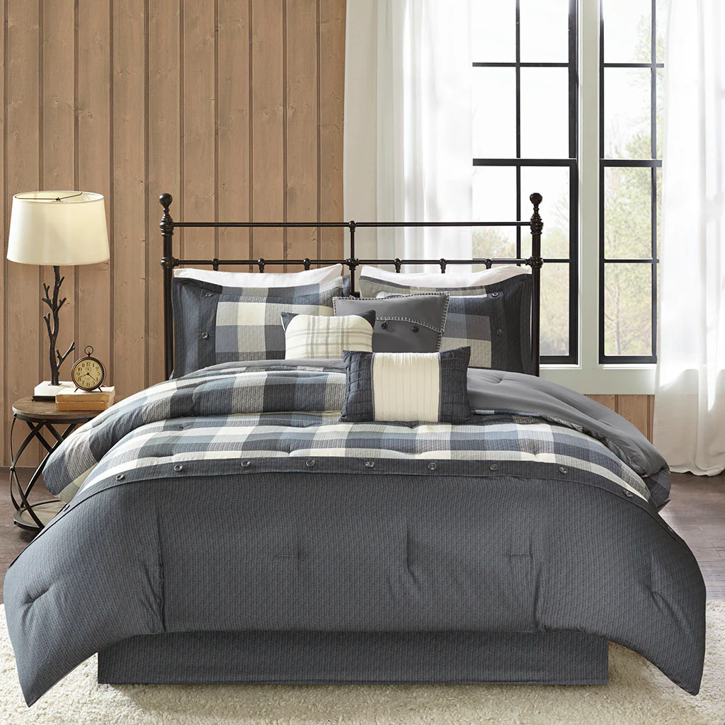 Ridge 7-Piece Herringbone Comforter Set - Image 5
