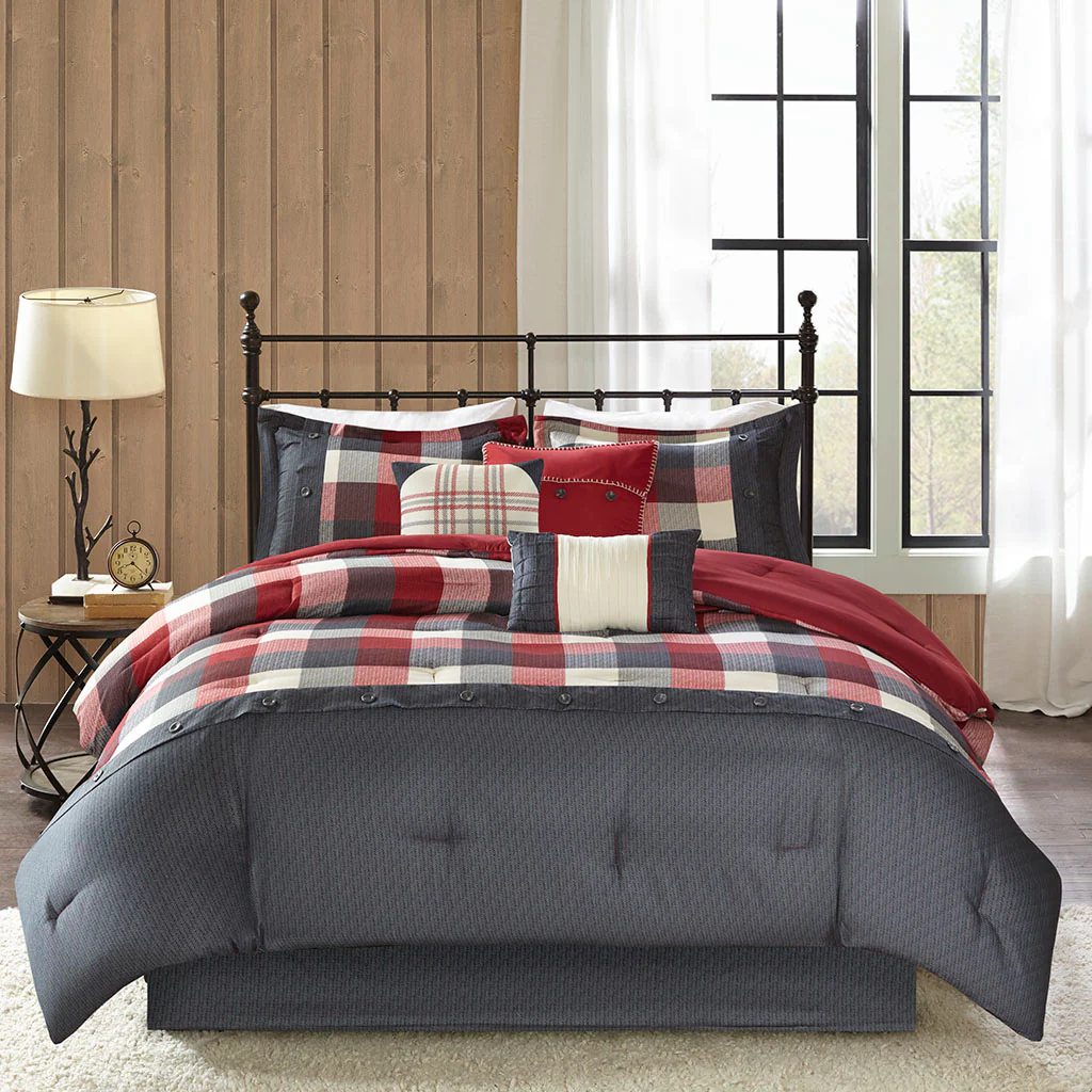 Ridge 7-Piece Herringbone Comforter Set - Image 6