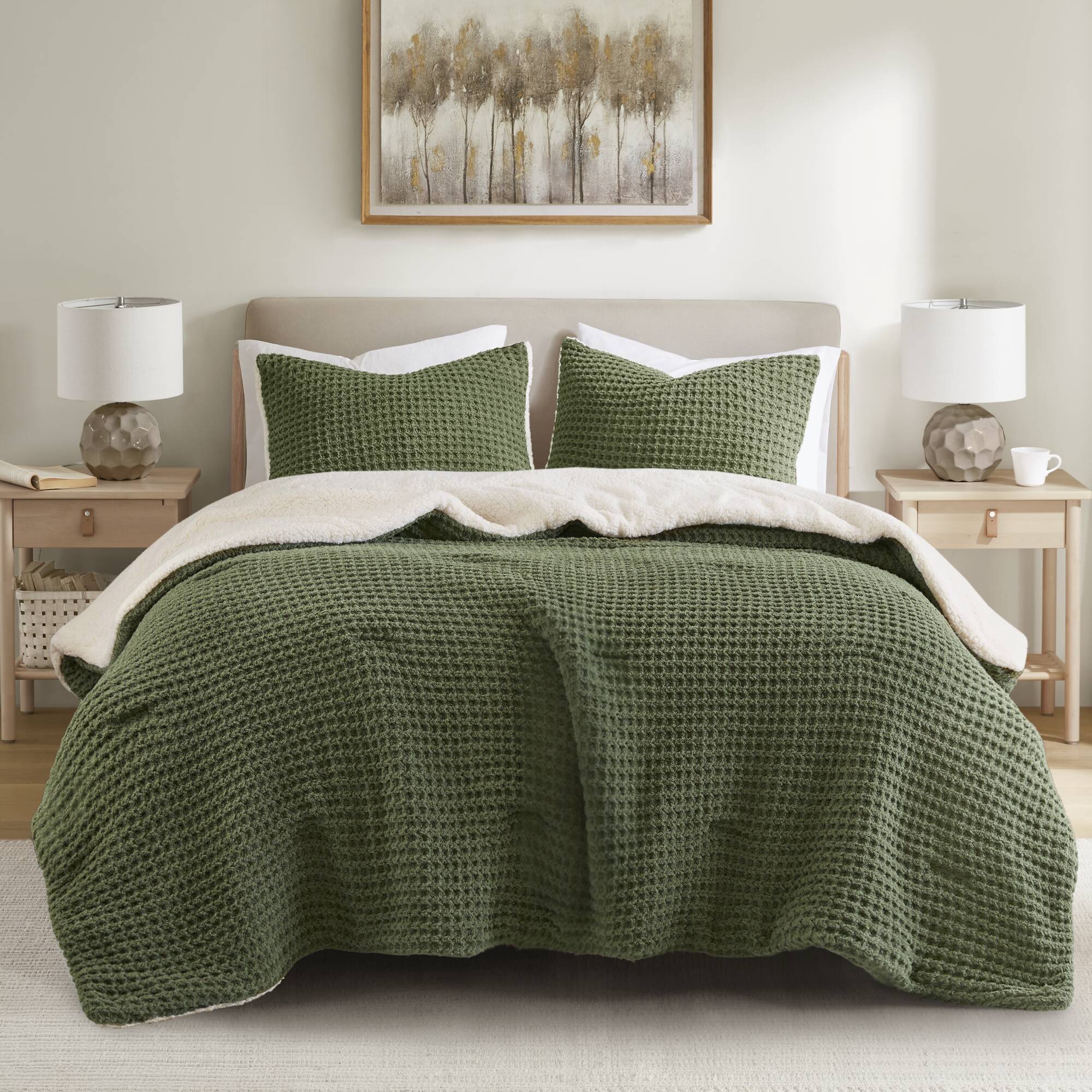 Riordan Waffle Knit Chenille Comforter Set - Image 41
