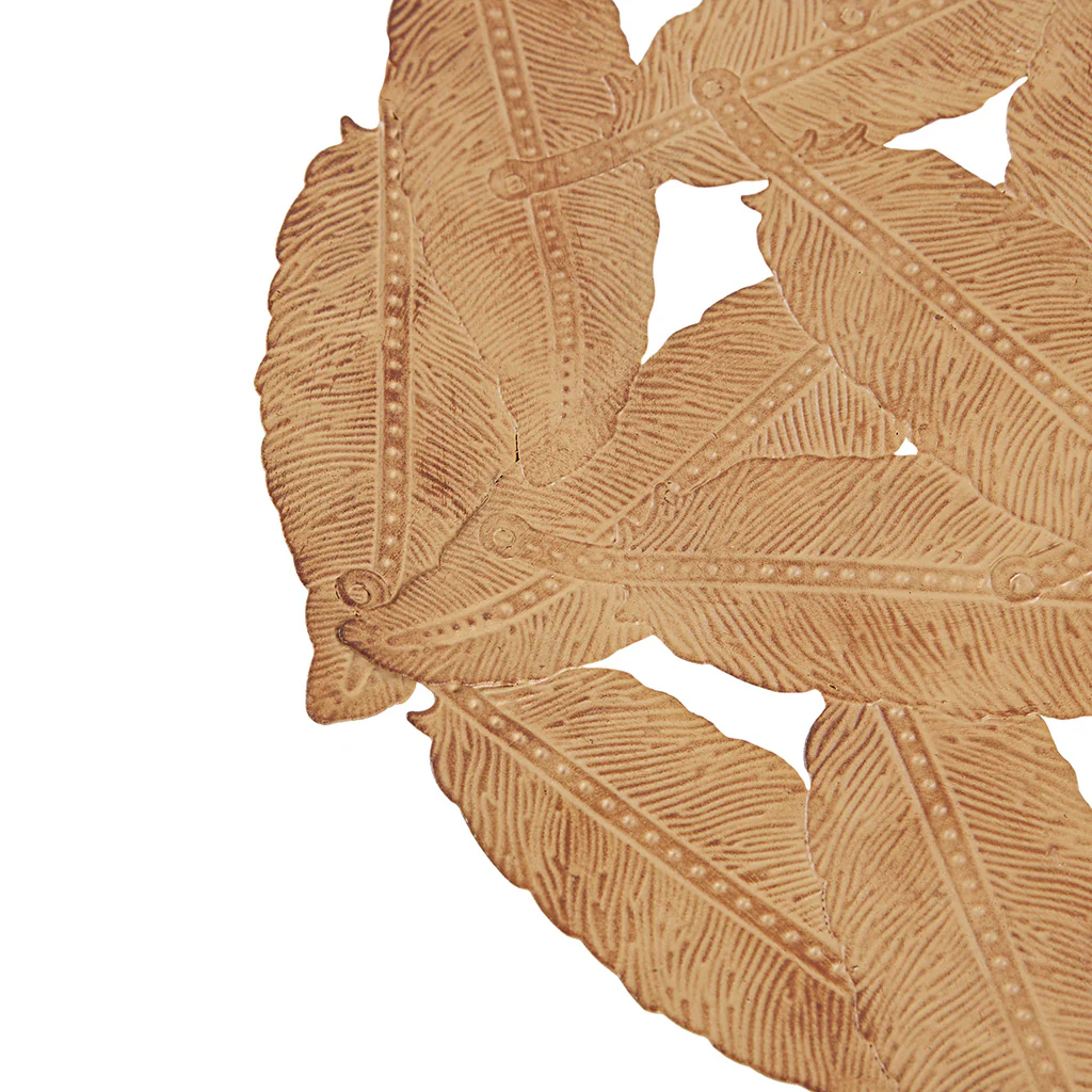 Rossi Textured Feather 3-Piece Metal Disc Wall Decor Set - Image 22