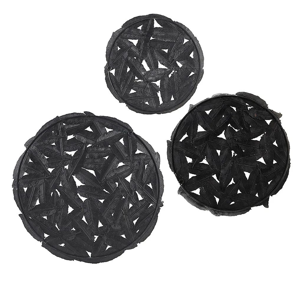 Rossi Textured Feather 3-Piece Metal Disc Wall Decor Set - Image 27