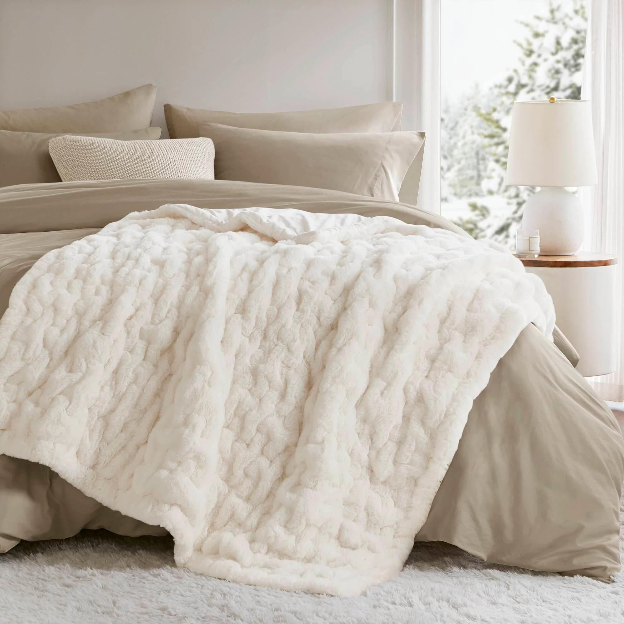 Ruched Fur 100% Polyester Real Tie Dye Throw - Image 18
