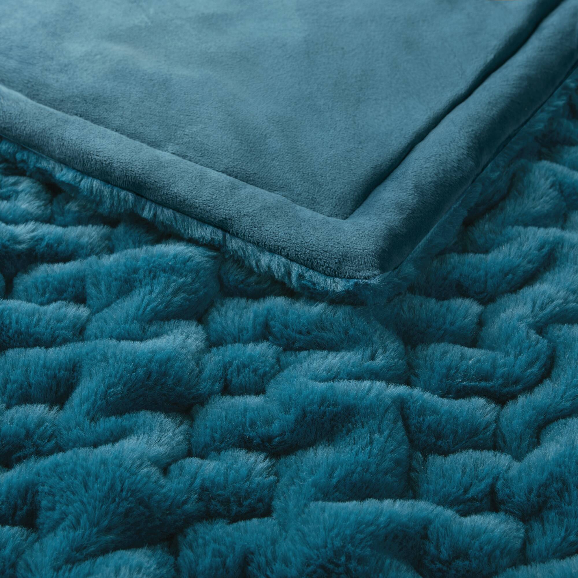 Ruched Fur 100% Polyester Real Tie Dye Throw - Image 27