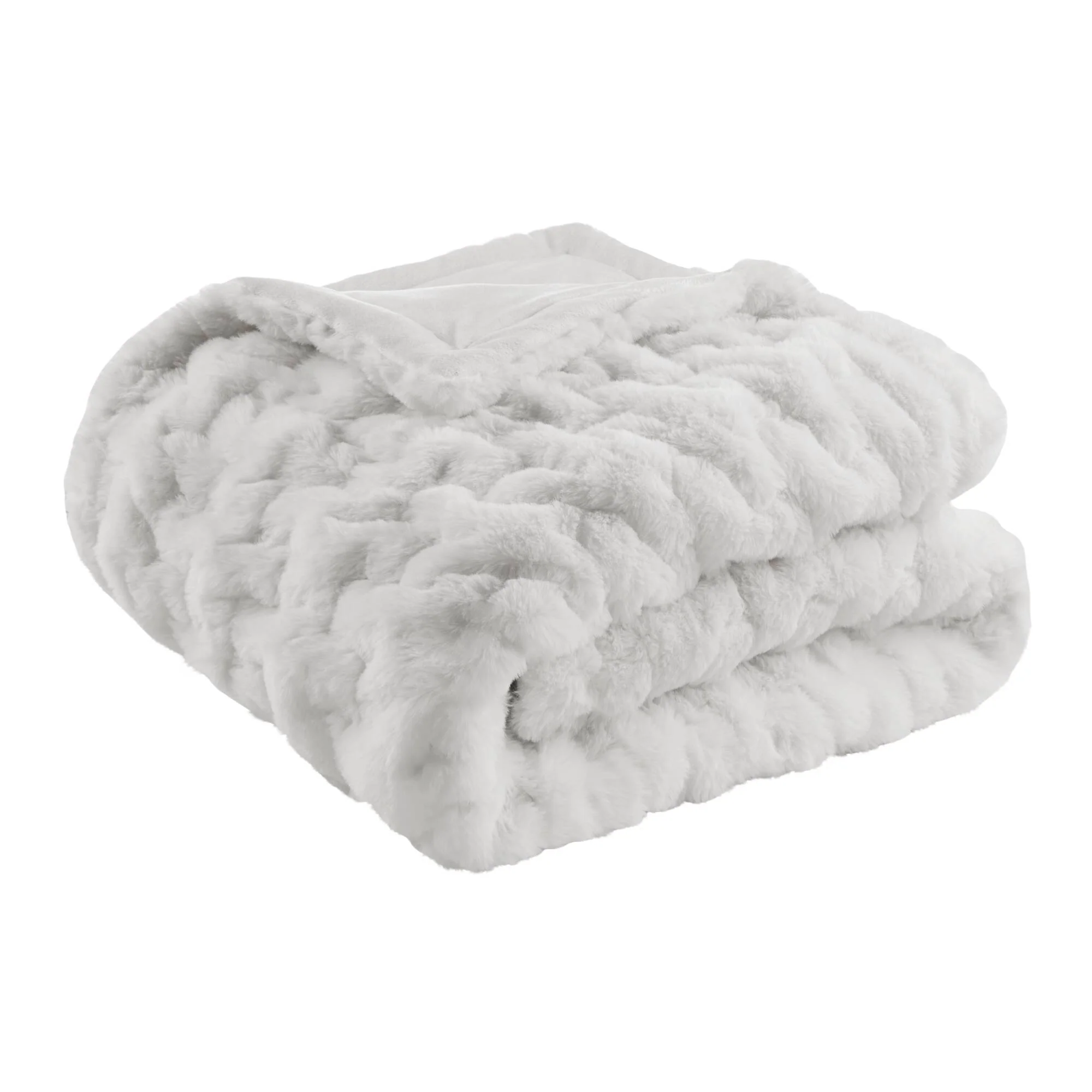 Ruched Fur 100% Polyester Real Tie Dye Throw - Image 56