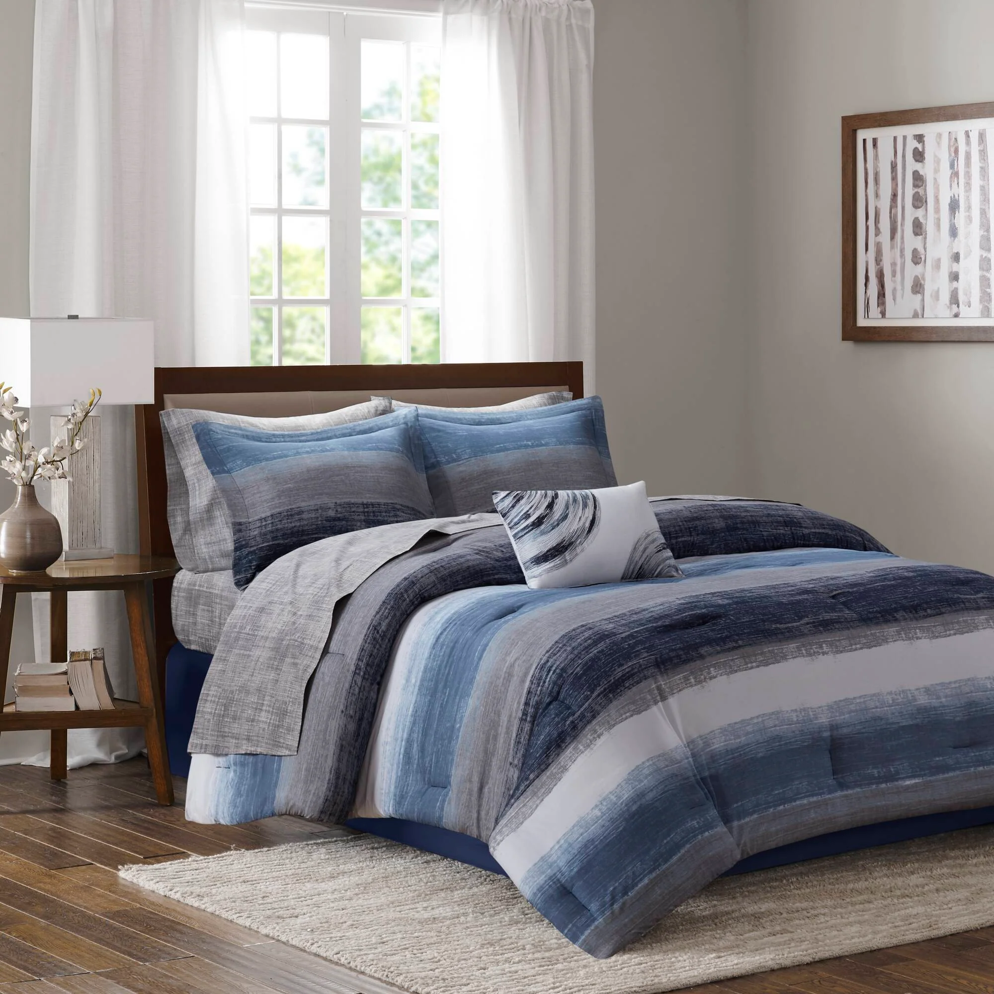 Saben 7-Piece Comforter Set with Cotton Bed Sheets - Image 22