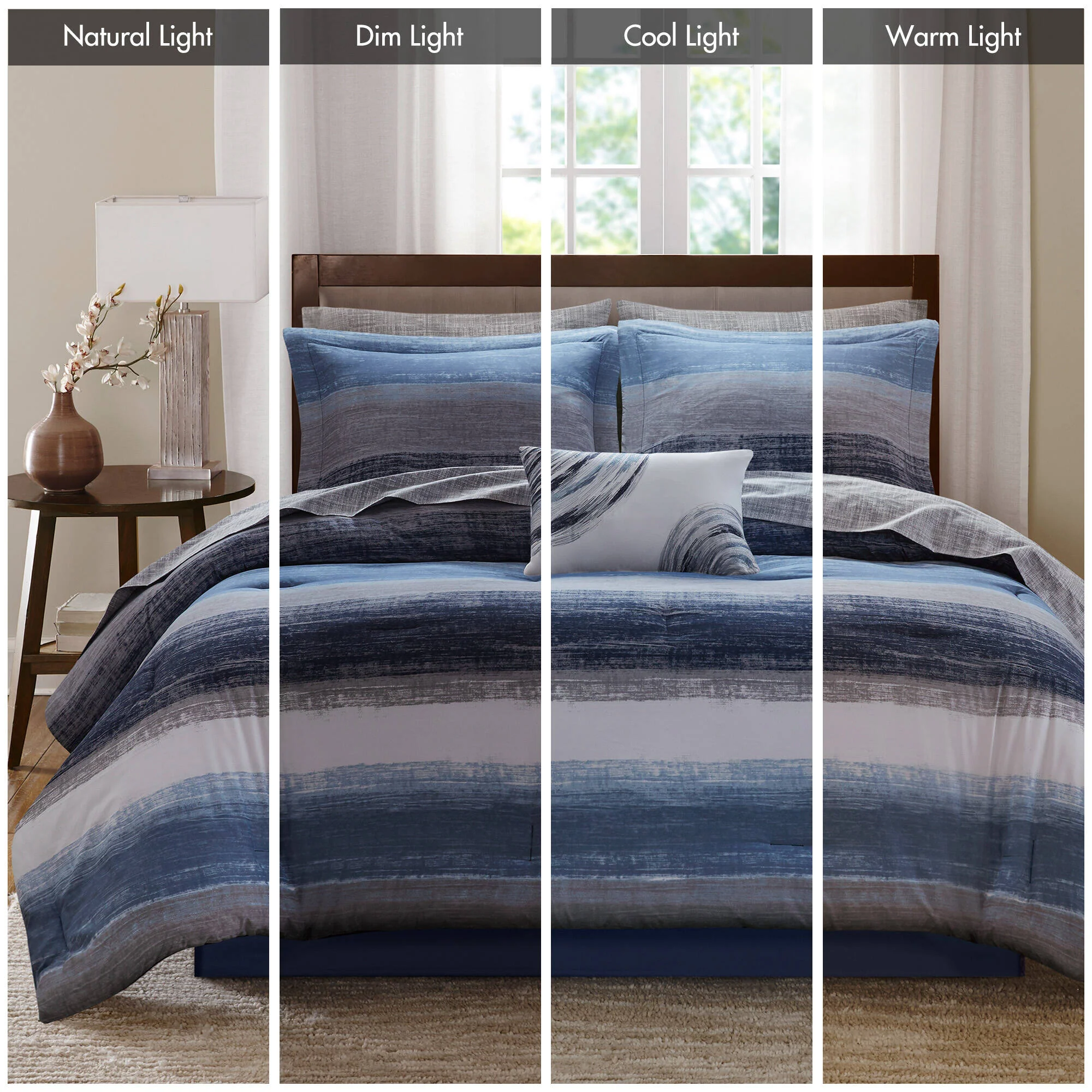 Saben 7-Piece Comforter Set with Cotton Bed Sheets - Image 29