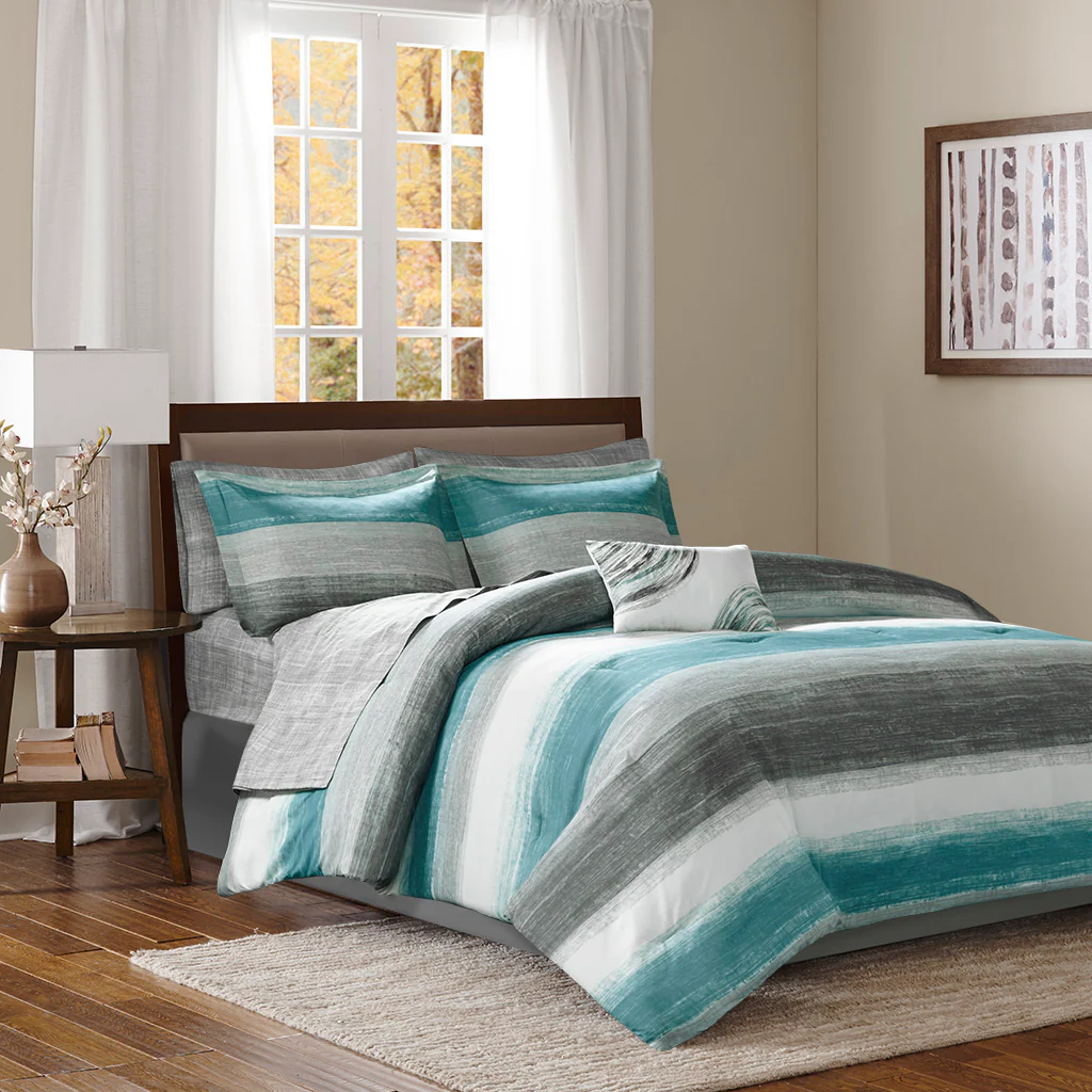 Saben 7-Piece Comforter Set with Cotton Bed Sheets - Image 3