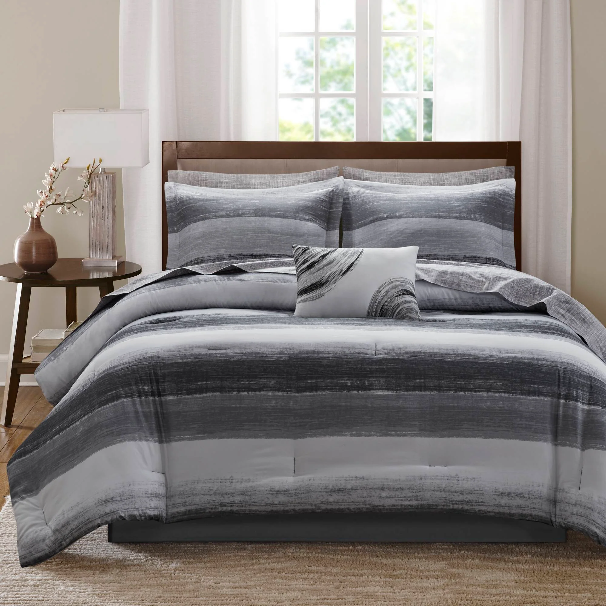 Saben 7-Piece Comforter Set with Cotton Bed Sheets - Image 36