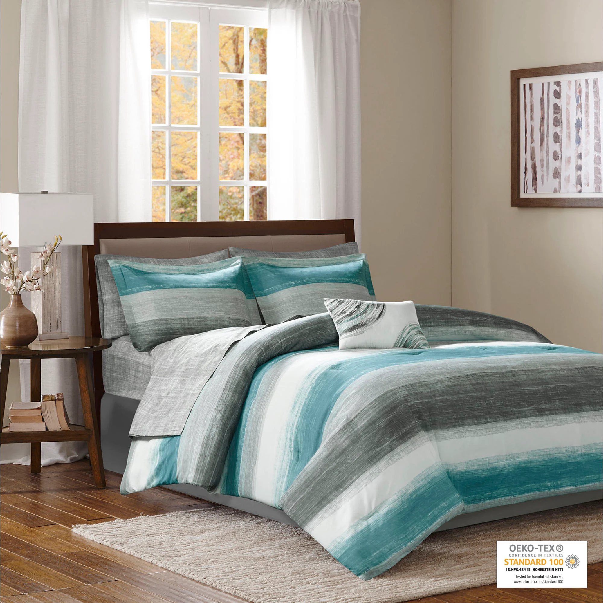 Saben 7-Piece Comforter Set with Cotton Bed Sheets - Image 4