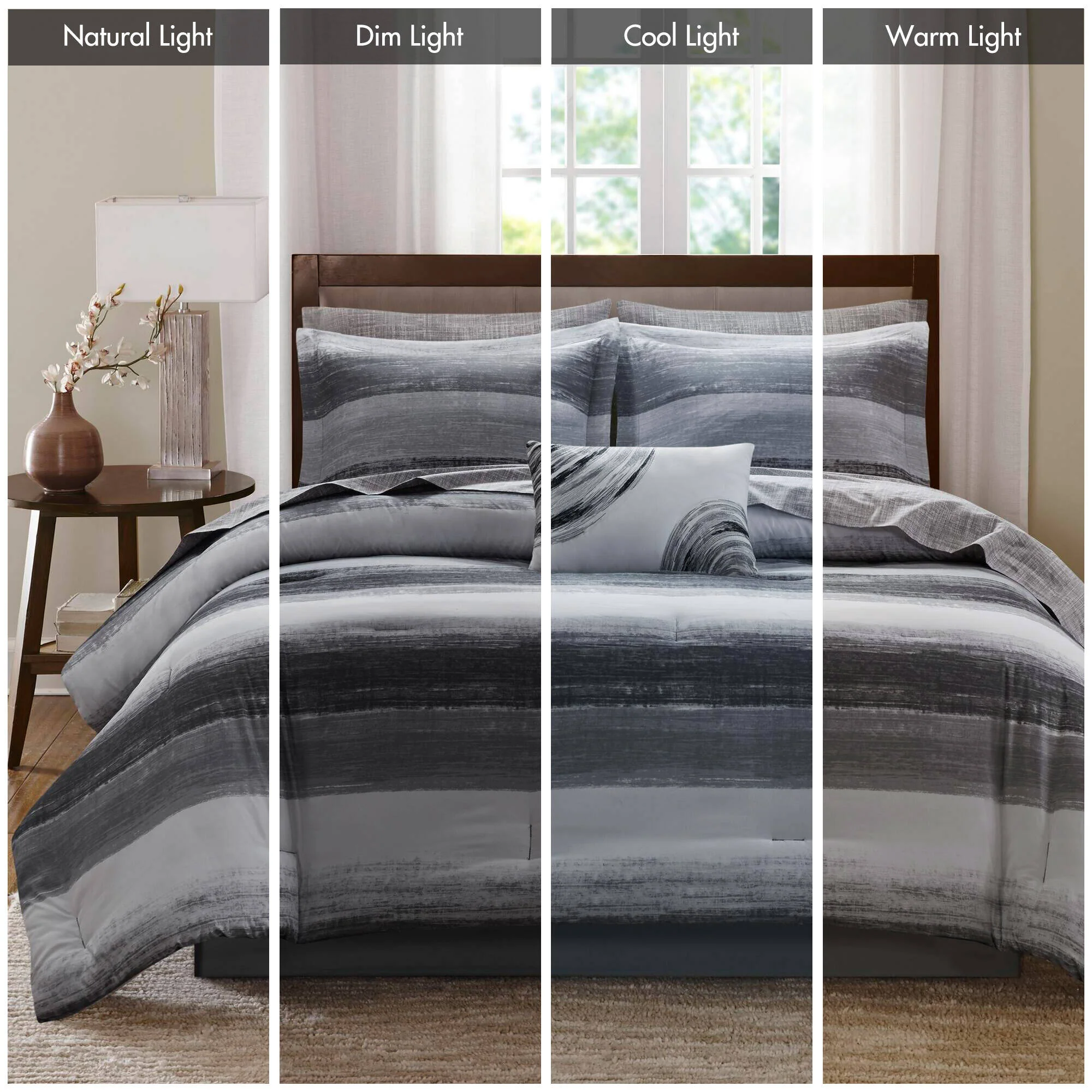 Saben 7-Piece Comforter Set with Cotton Bed Sheets - Image 42