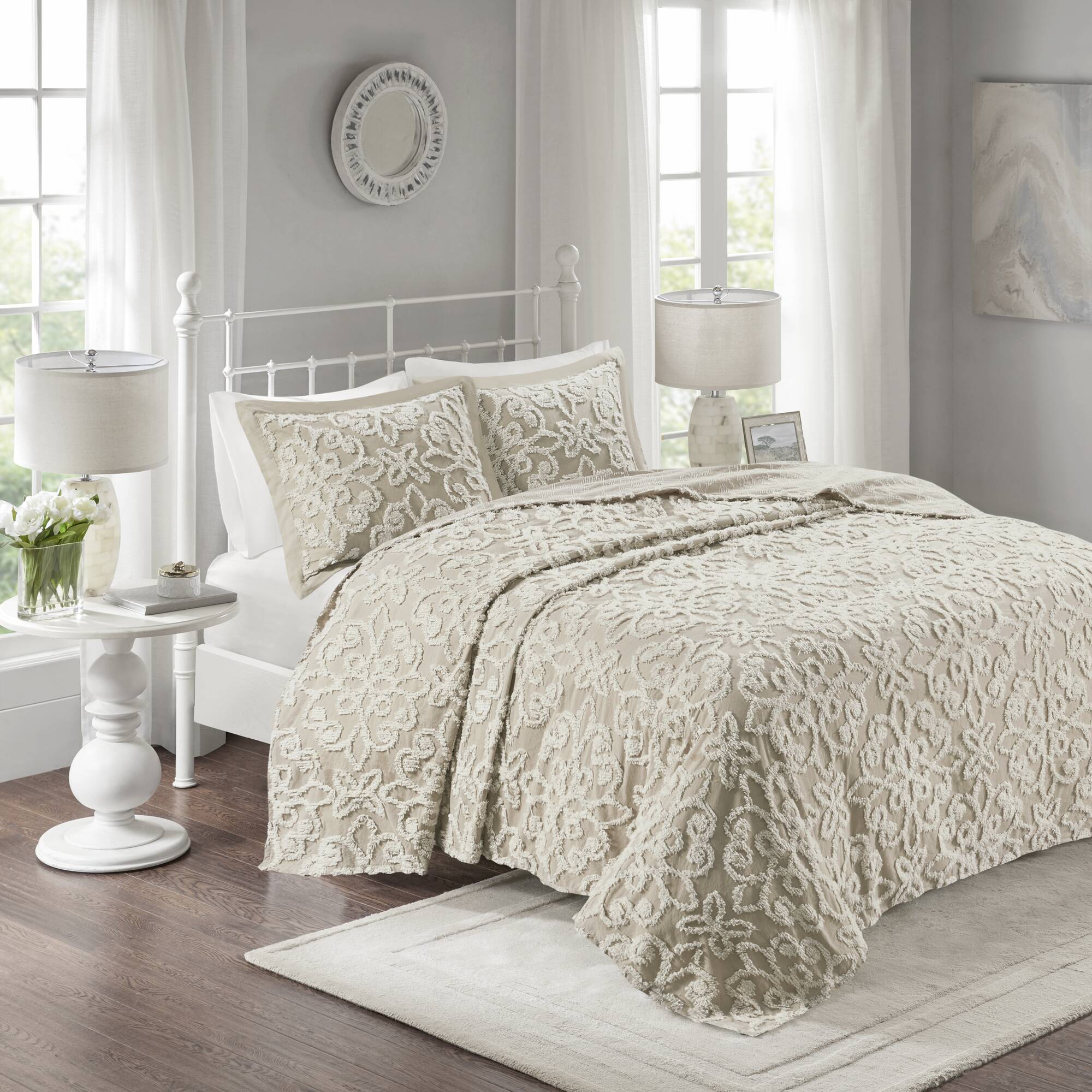Sabrina 3-Piece Tufted Cotton  bedspread  set - Image 3