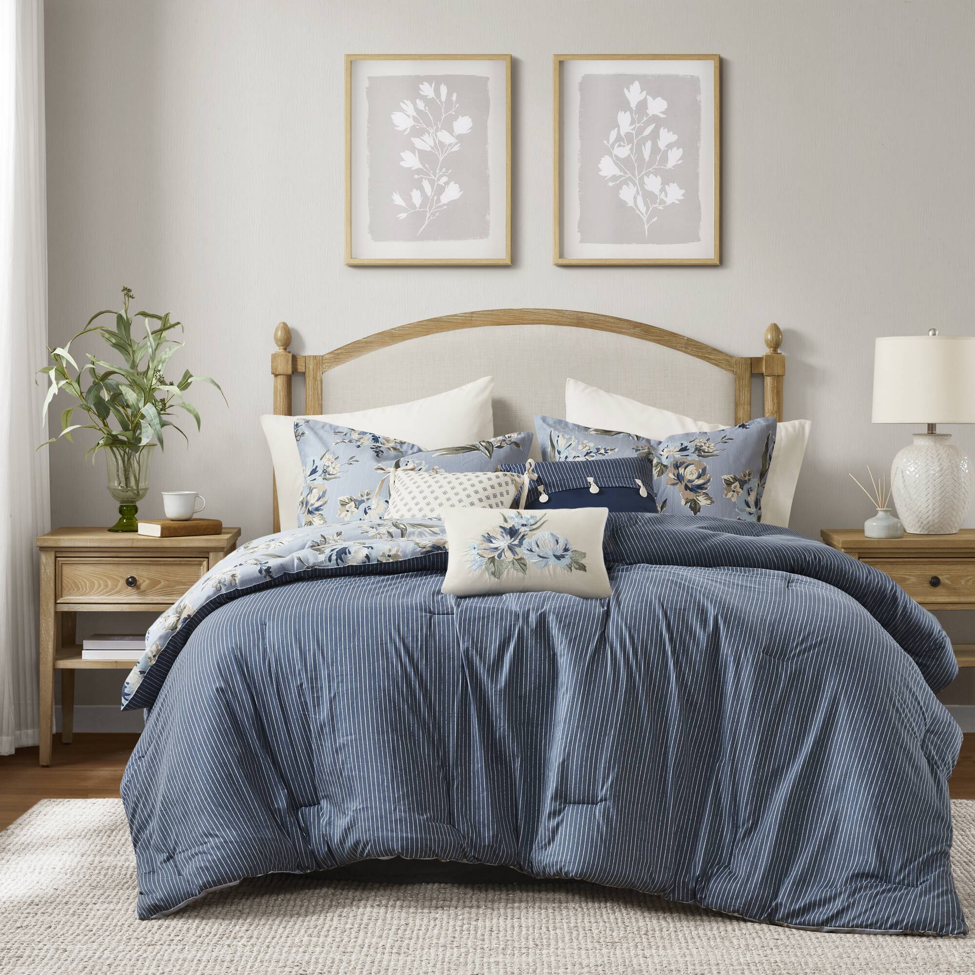 Salara 7-Piece Vintage Floral Comforter Set - Image 12
