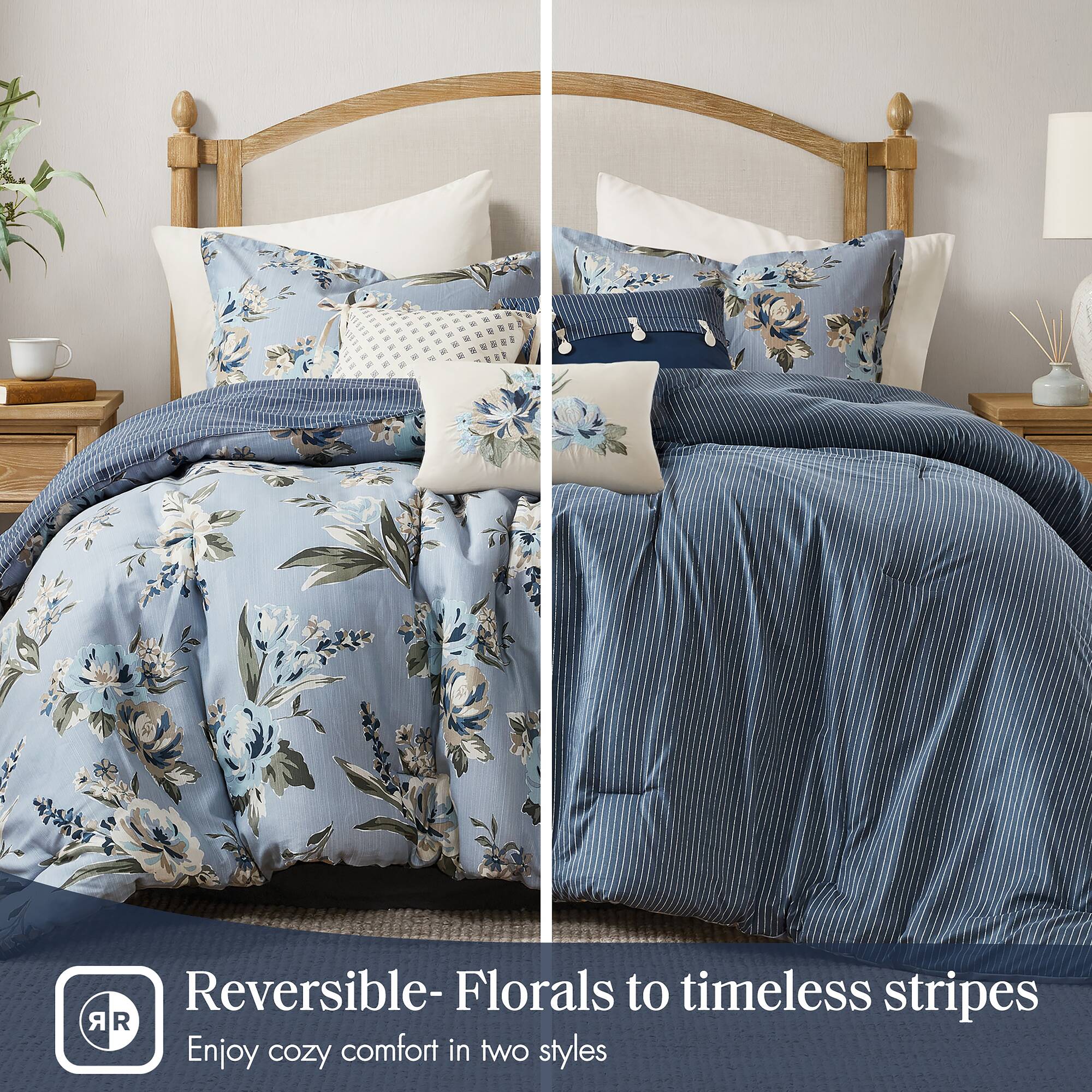 Salara 7-Piece Vintage Floral Comforter Set - Image 13