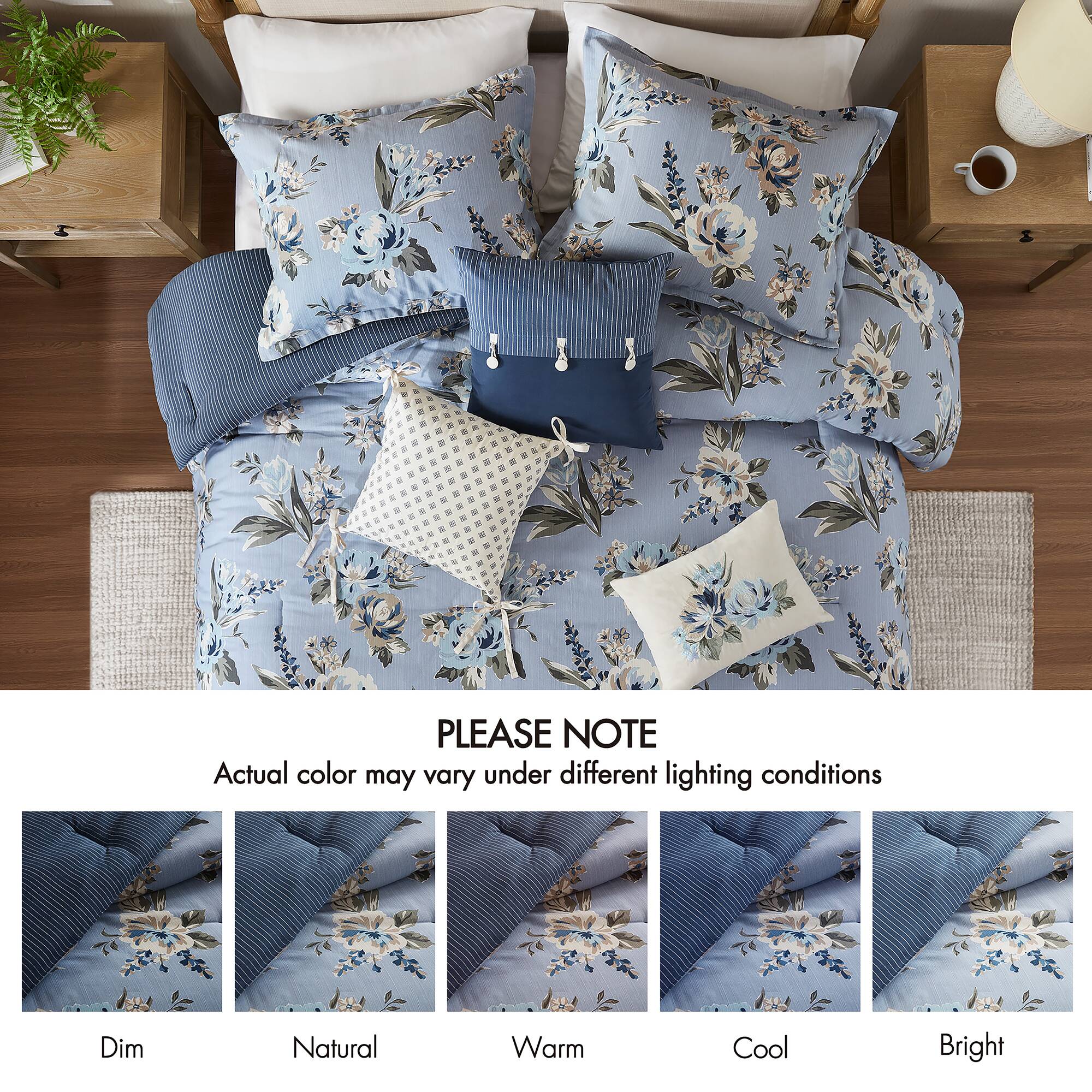 Salara 7-Piece Vintage Floral Comforter Set - Image 15