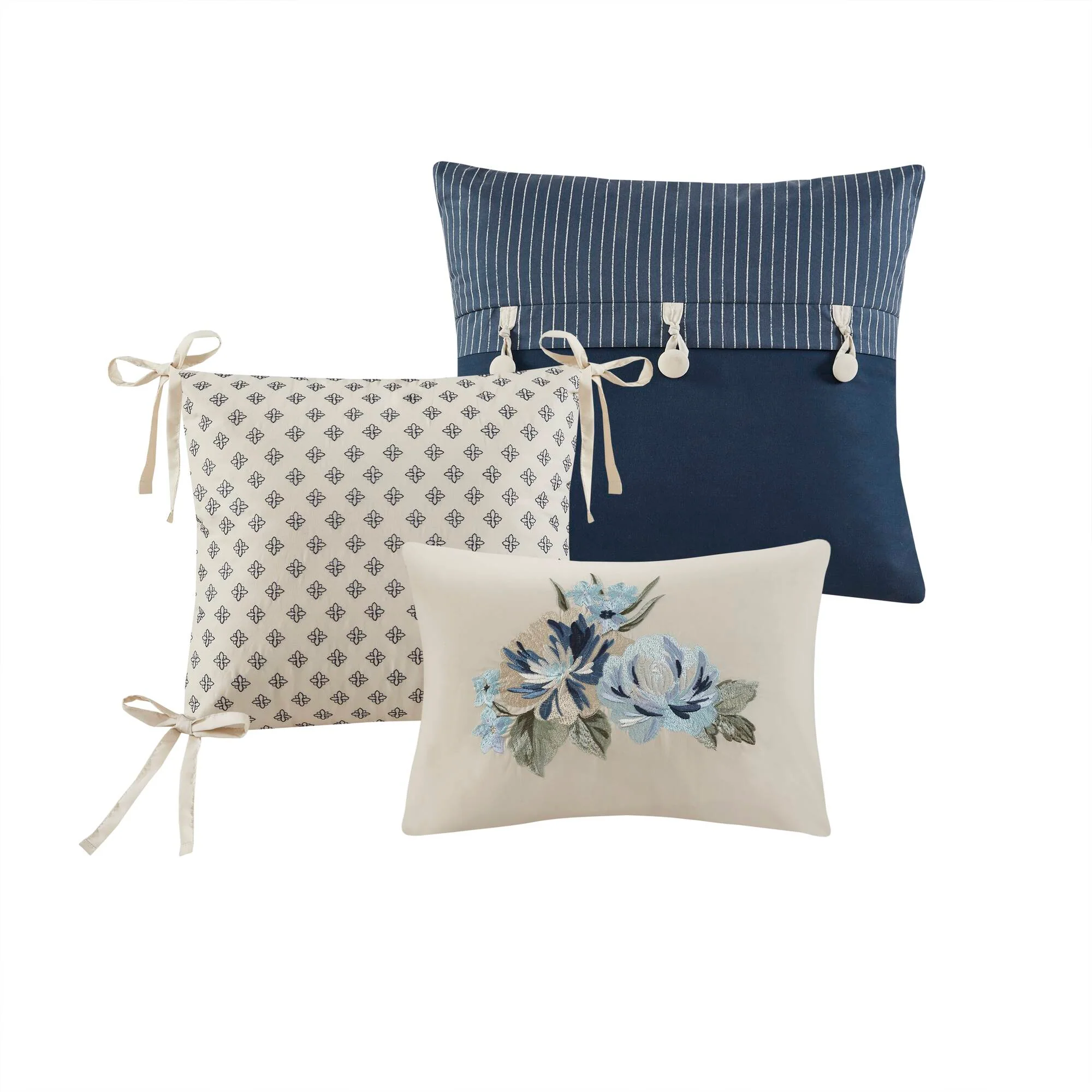 Salara 7-Piece Vintage Floral Comforter Set - Image 20