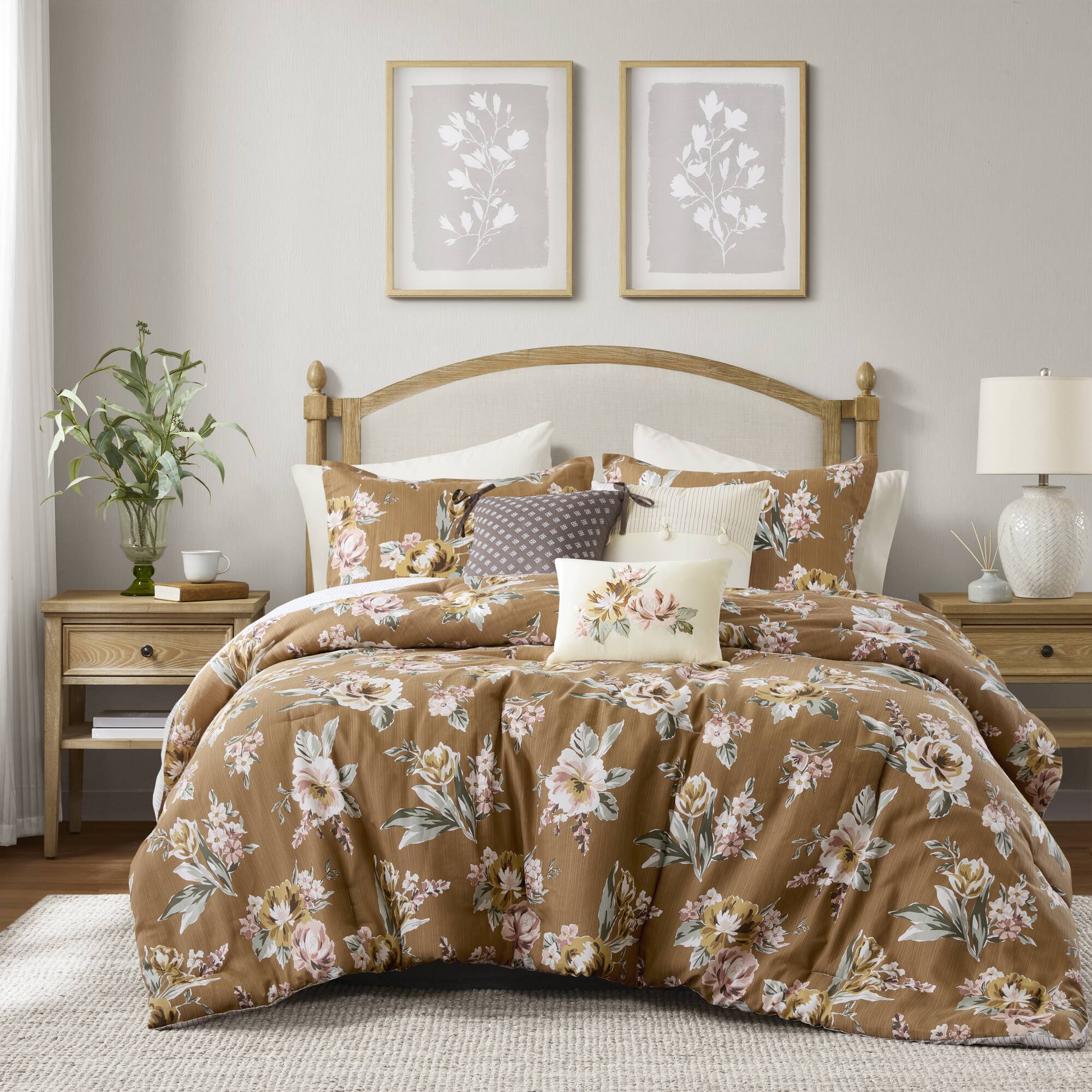 Salara 7-Piece Vintage Floral Comforter Set - Image 22