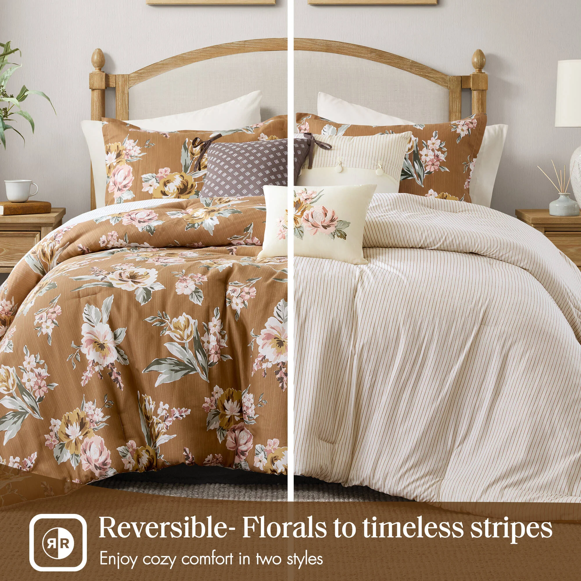 Salara 7-Piece Vintage Floral Comforter Set - Image 34