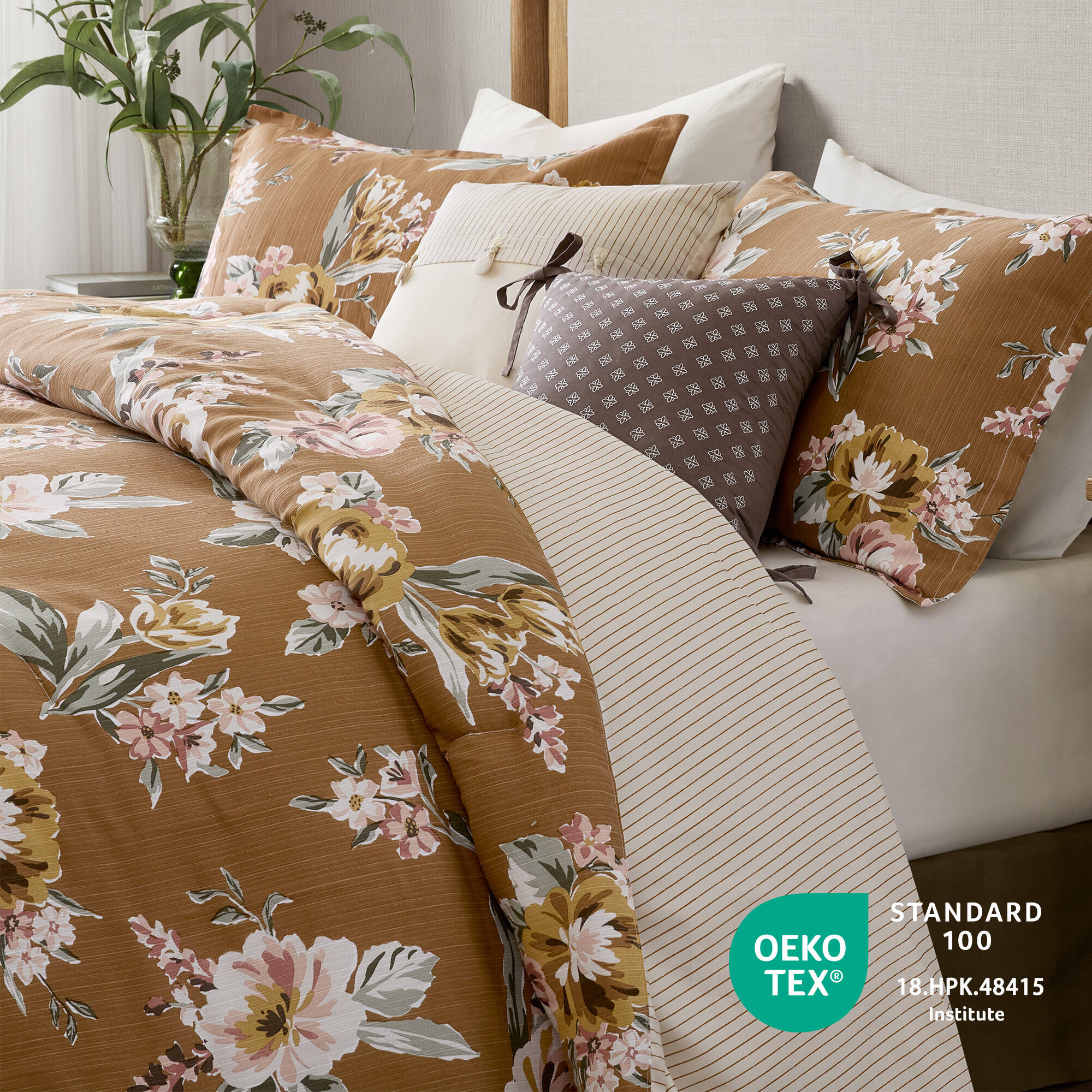 Salara 7-Piece Vintage Floral Comforter Set - Image 35