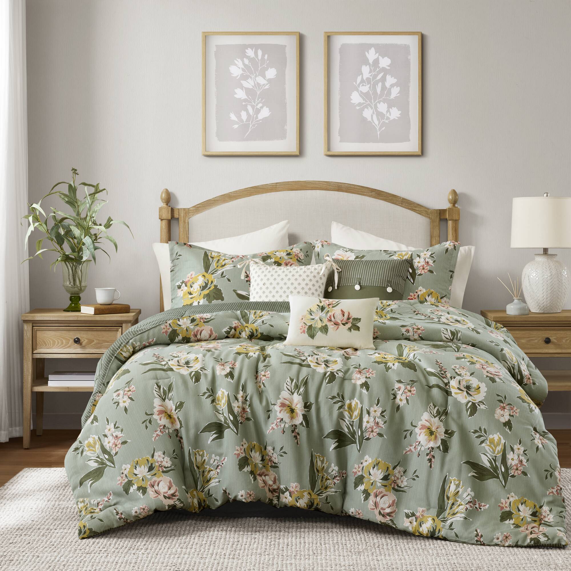 Salara 7-Piece Vintage Floral Comforter Set - Image 42