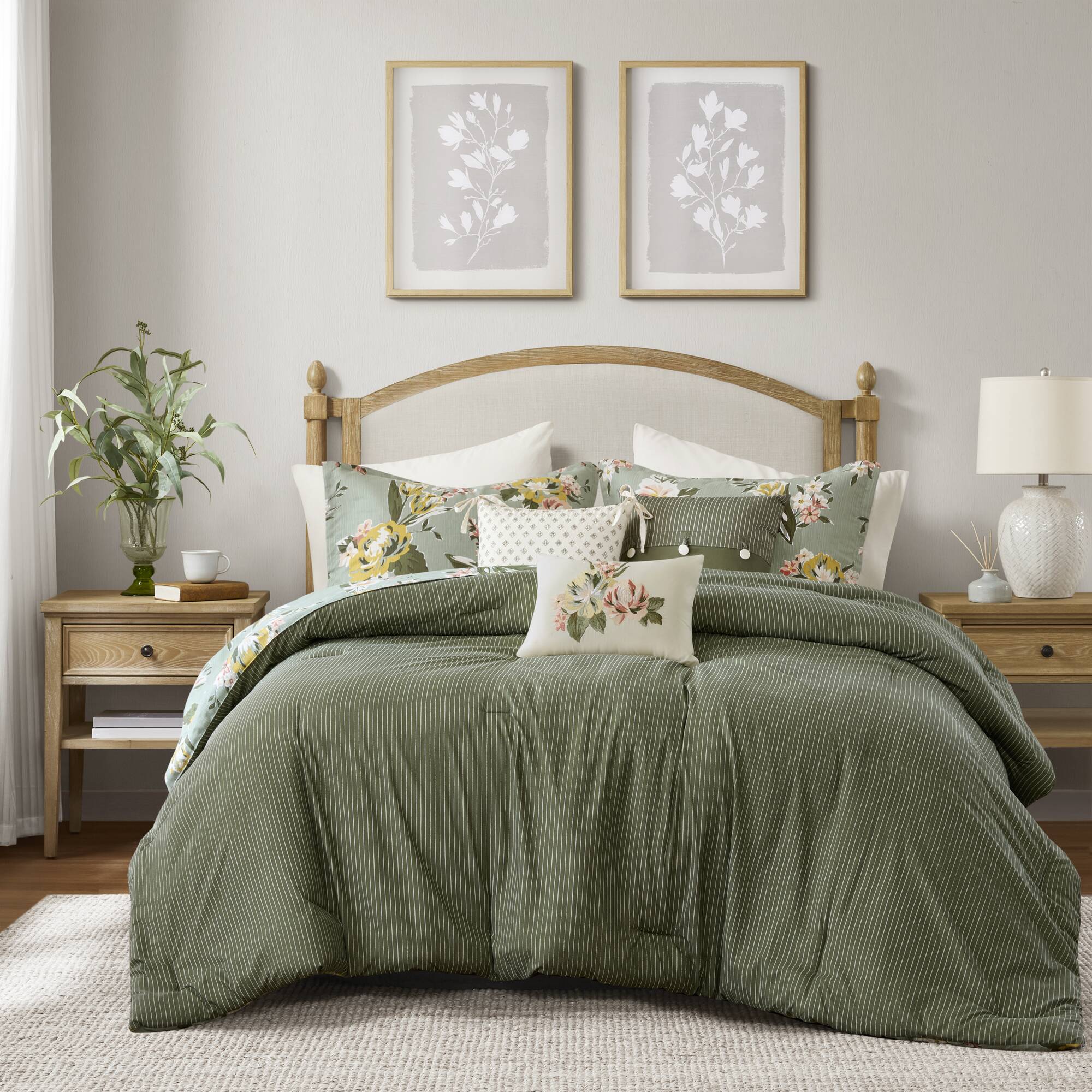 Salara 7-Piece Vintage Floral Comforter Set - Image 53