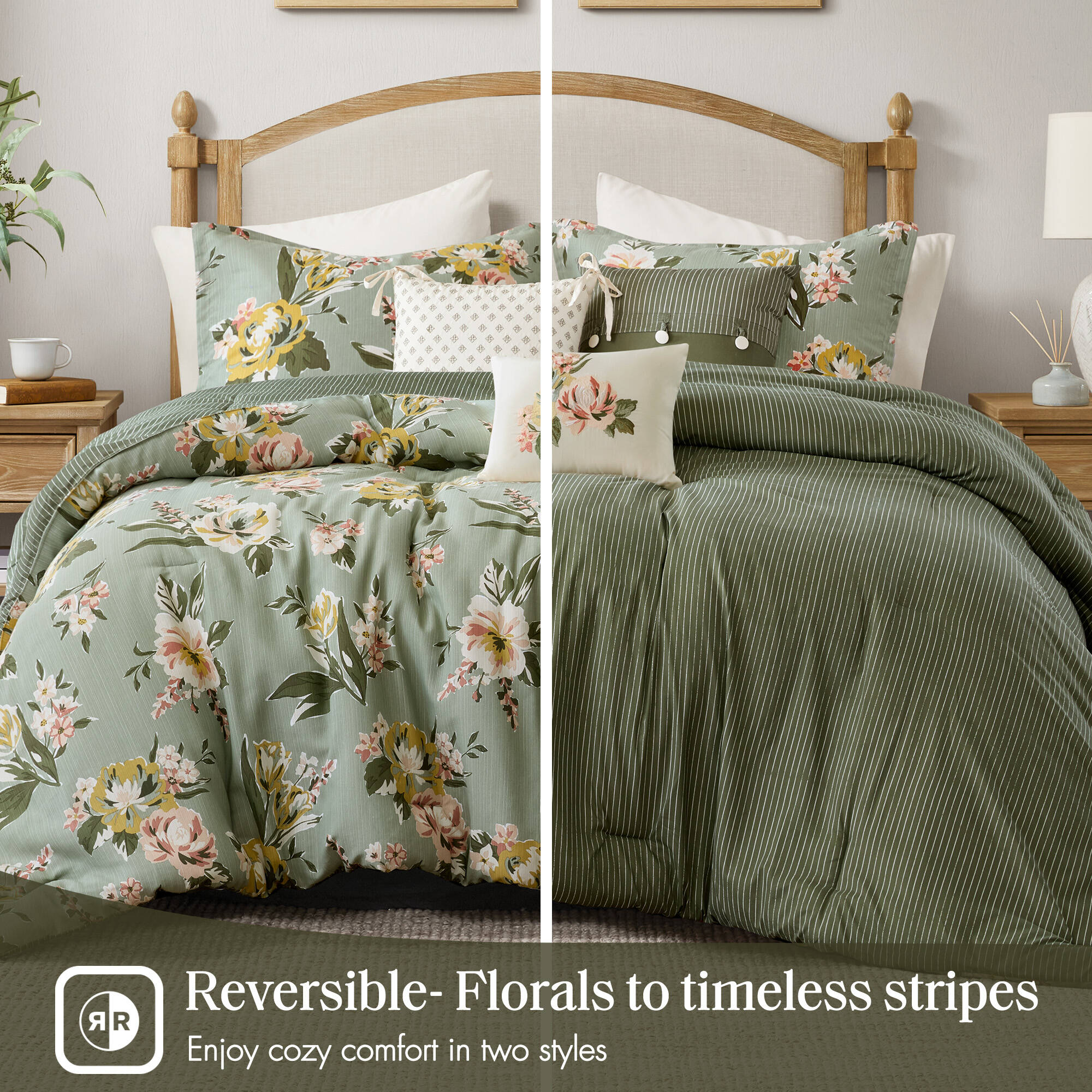 Salara 7-Piece Vintage Floral Comforter Set - Image 54