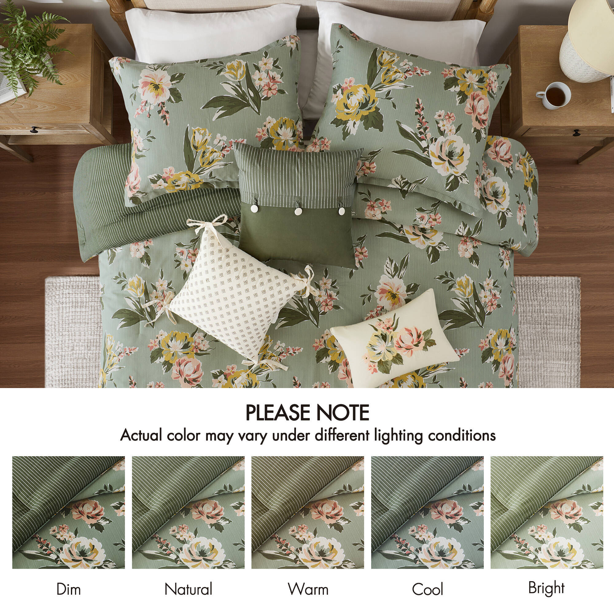 Salara 7-Piece Vintage Floral Comforter Set - Image 56