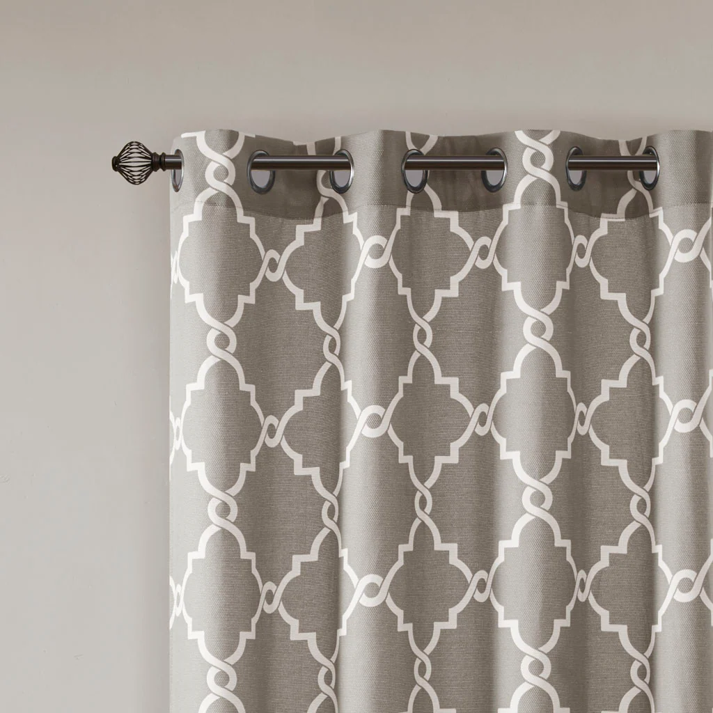 Saratoga Fretwork Print Grommet Top Window Curtain Panel - Image 26