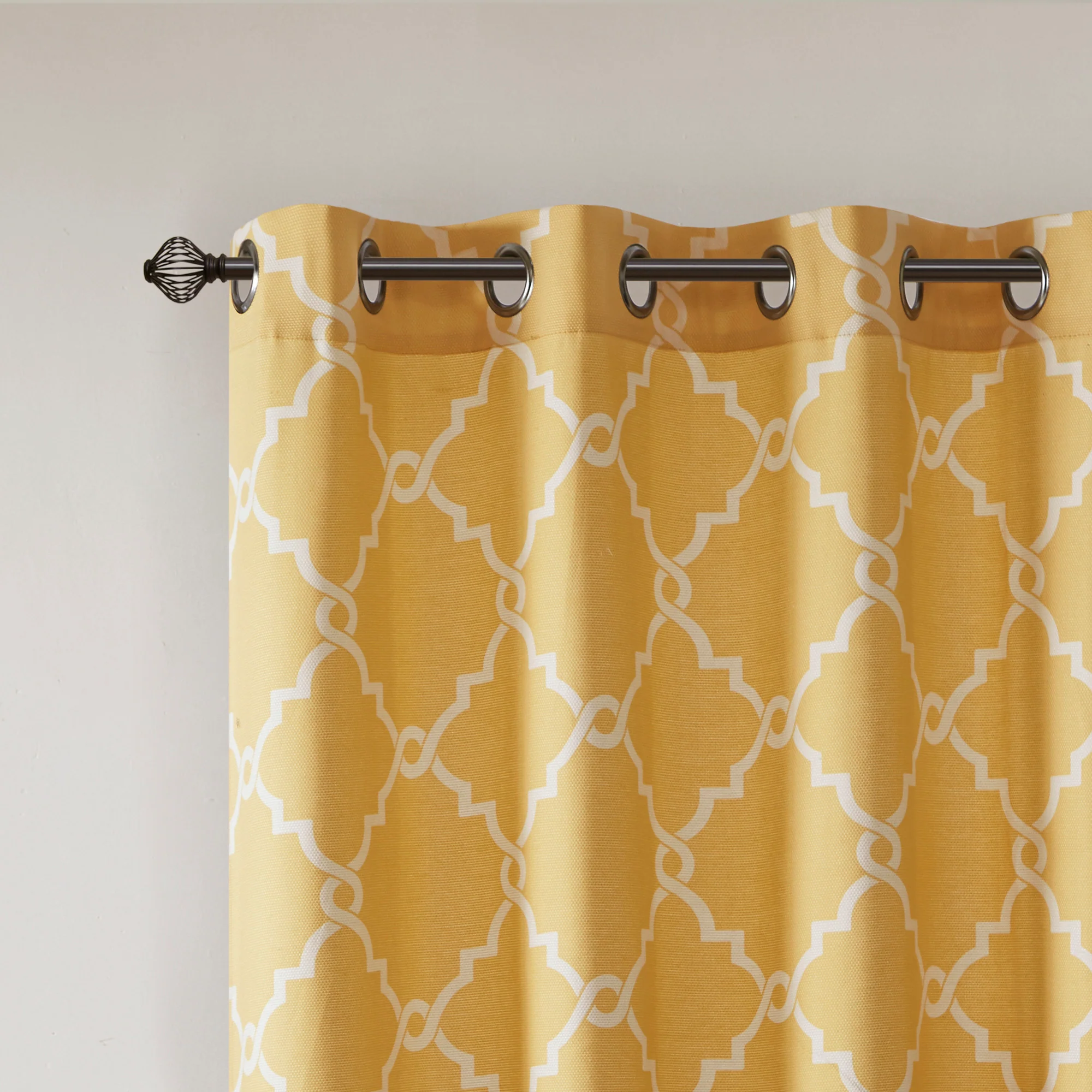 Saratoga Fretwork Print Grommet Top Window Curtain Panel - Image 51