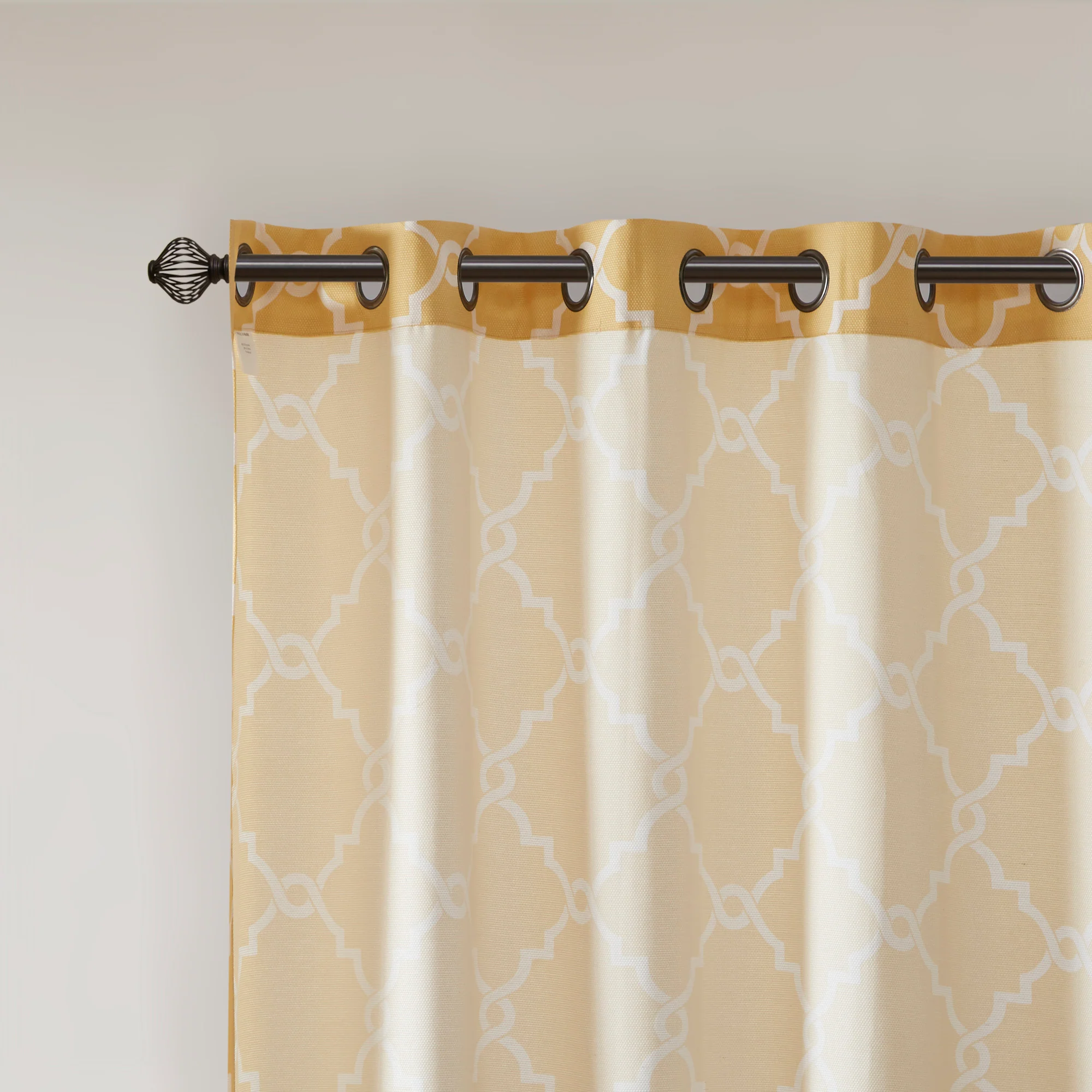 Saratoga Fretwork Print Grommet Top Window Curtain Panel - Image 57