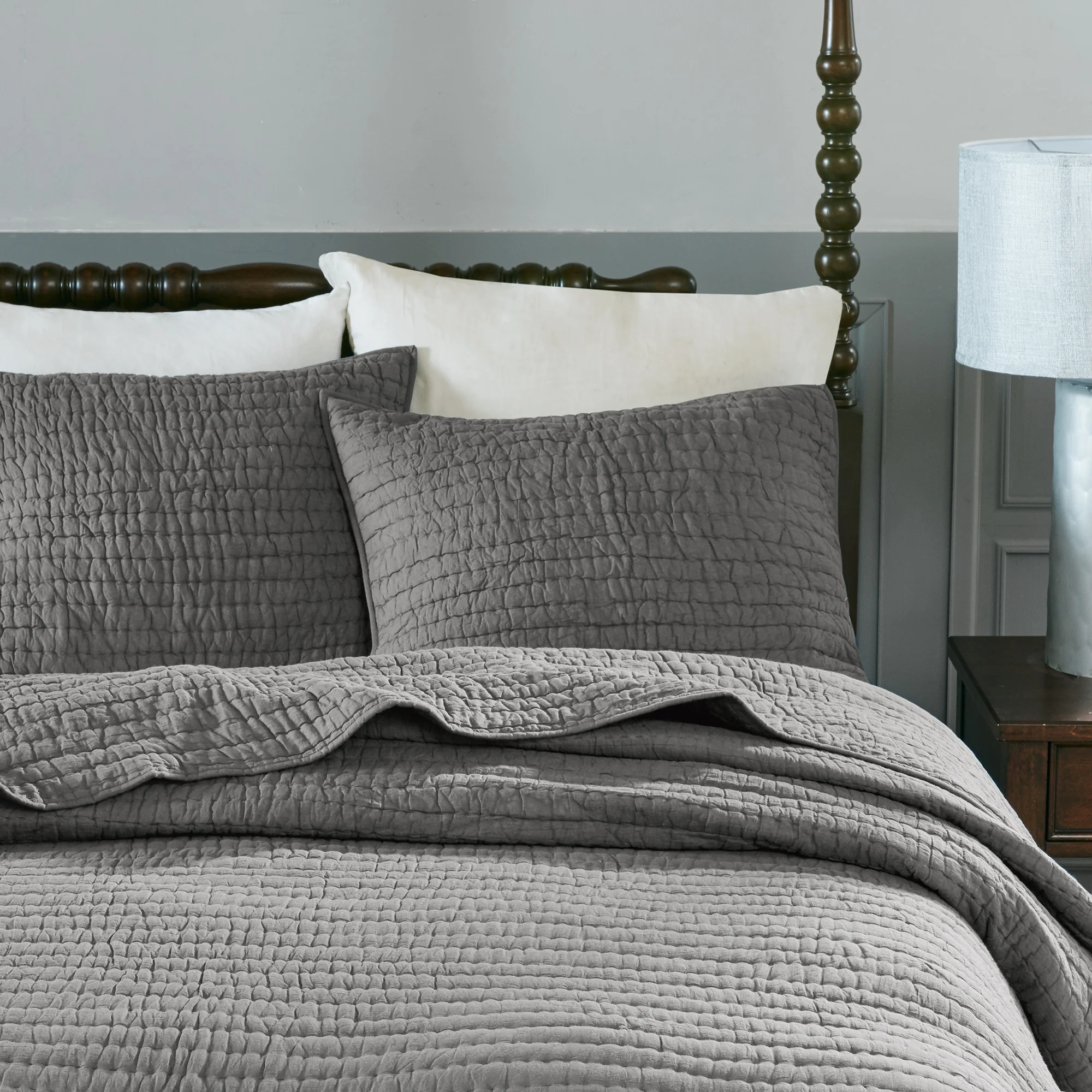 Serene 3-Piece Hand Quilted Cotton Quilt Set - Image 3